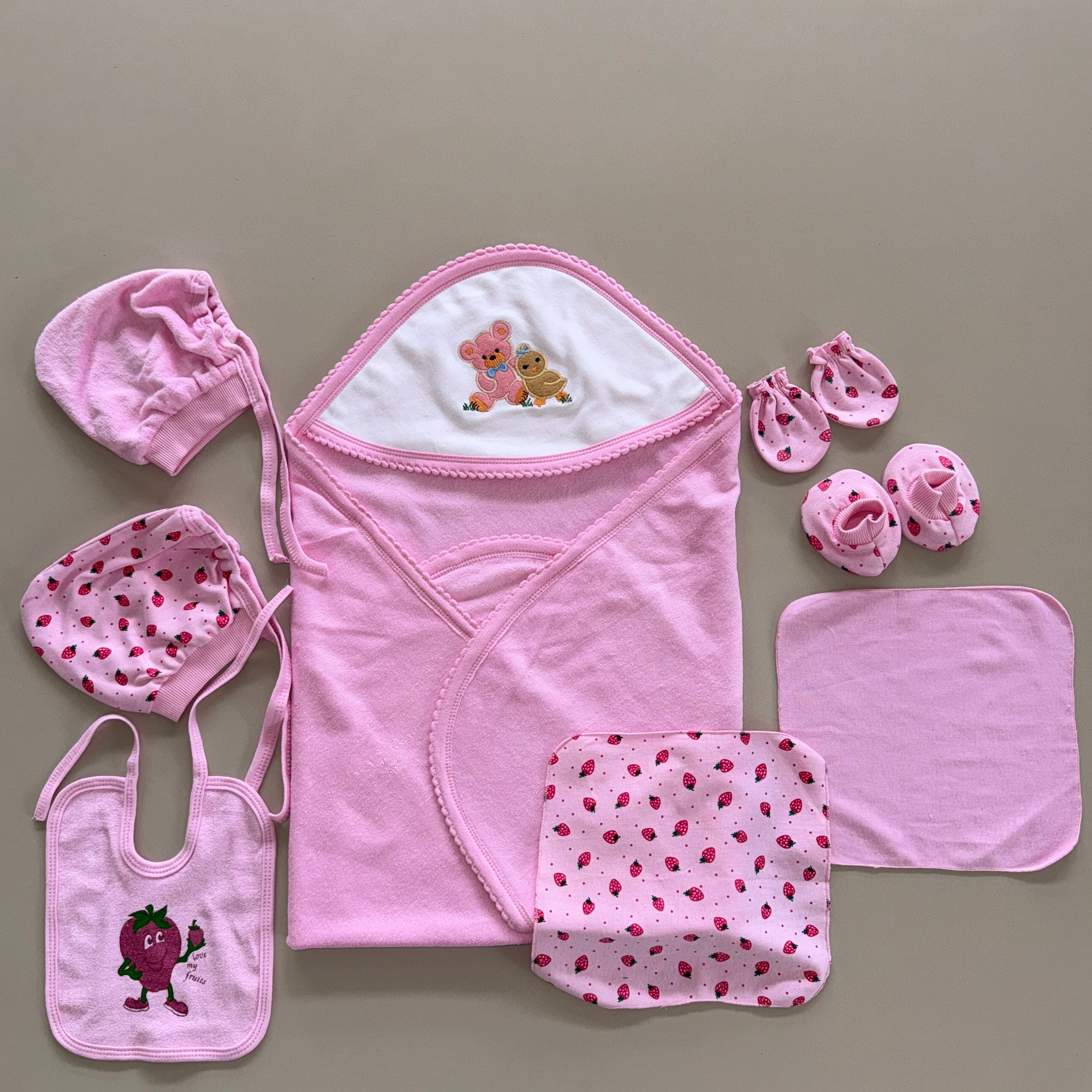 Tinycare 8‑in‑1 Baby Essentials Bundle – Softness & Care by Tinycare ( pack of 8 )