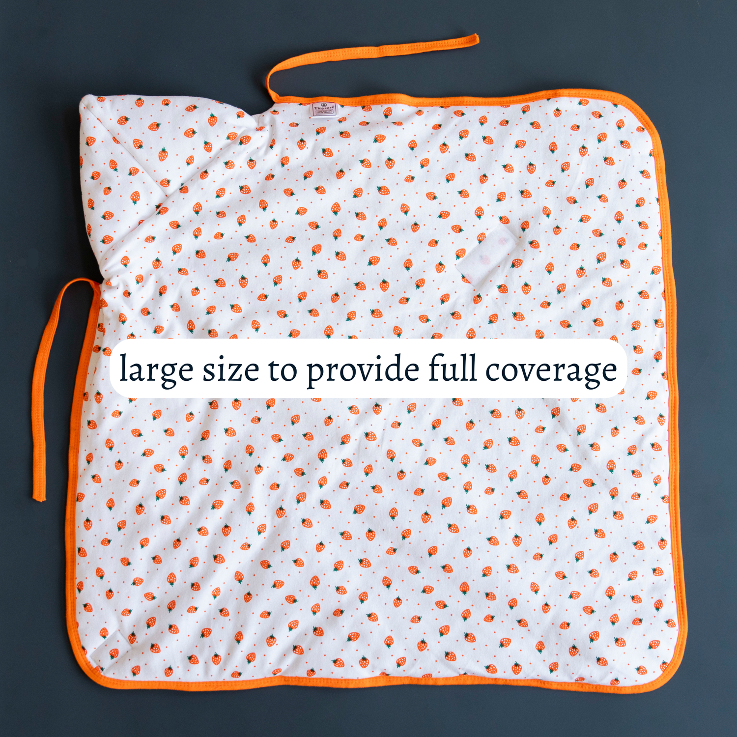 Tinycare Hooded Strawberry White Print Cotton Baby Wrapper