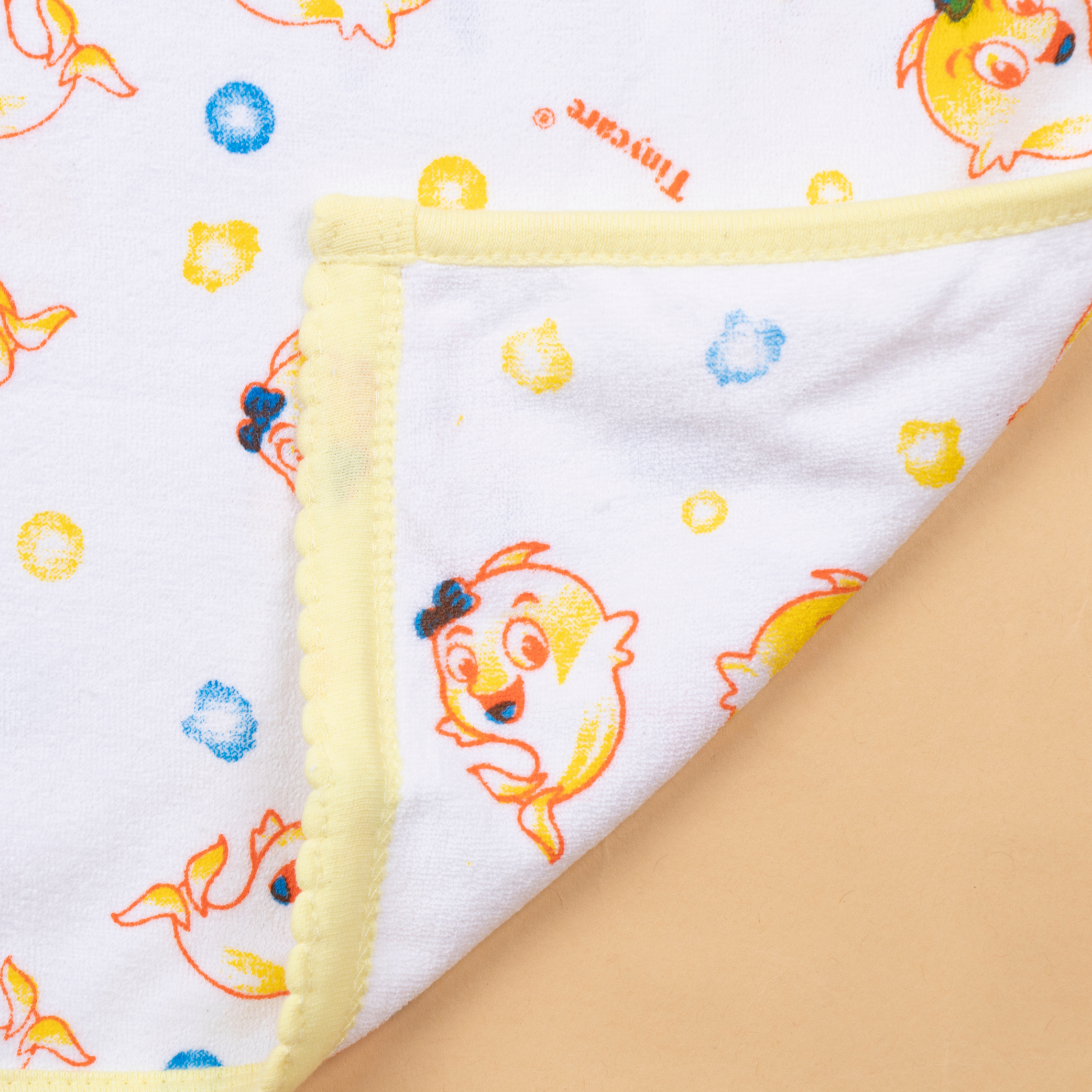 Baby Towel (Double layer Terry)white printed