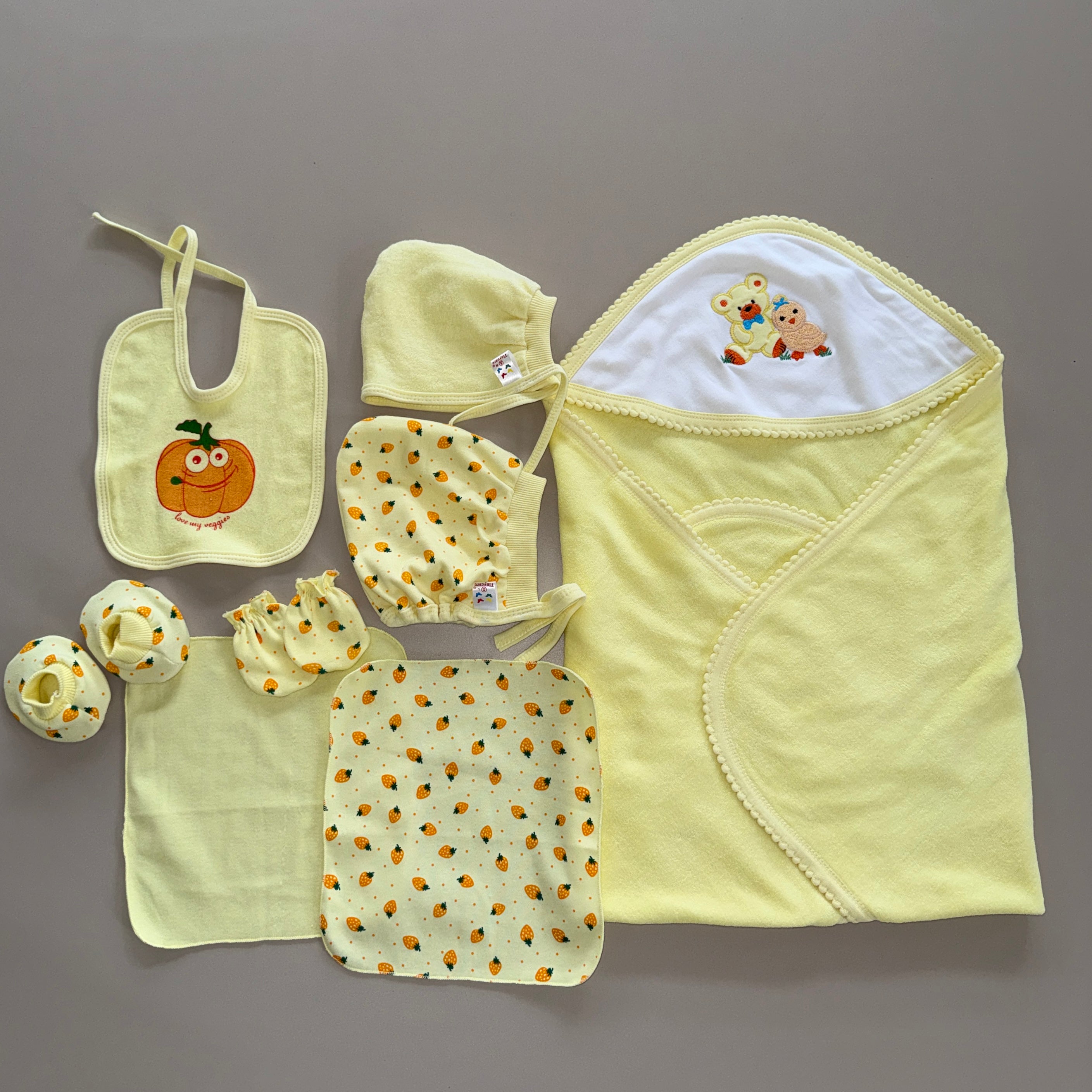 Tinycare 8‑in‑1 Baby Essentials Bundle – Softness & Care by Tinycare ( pack of 8 )