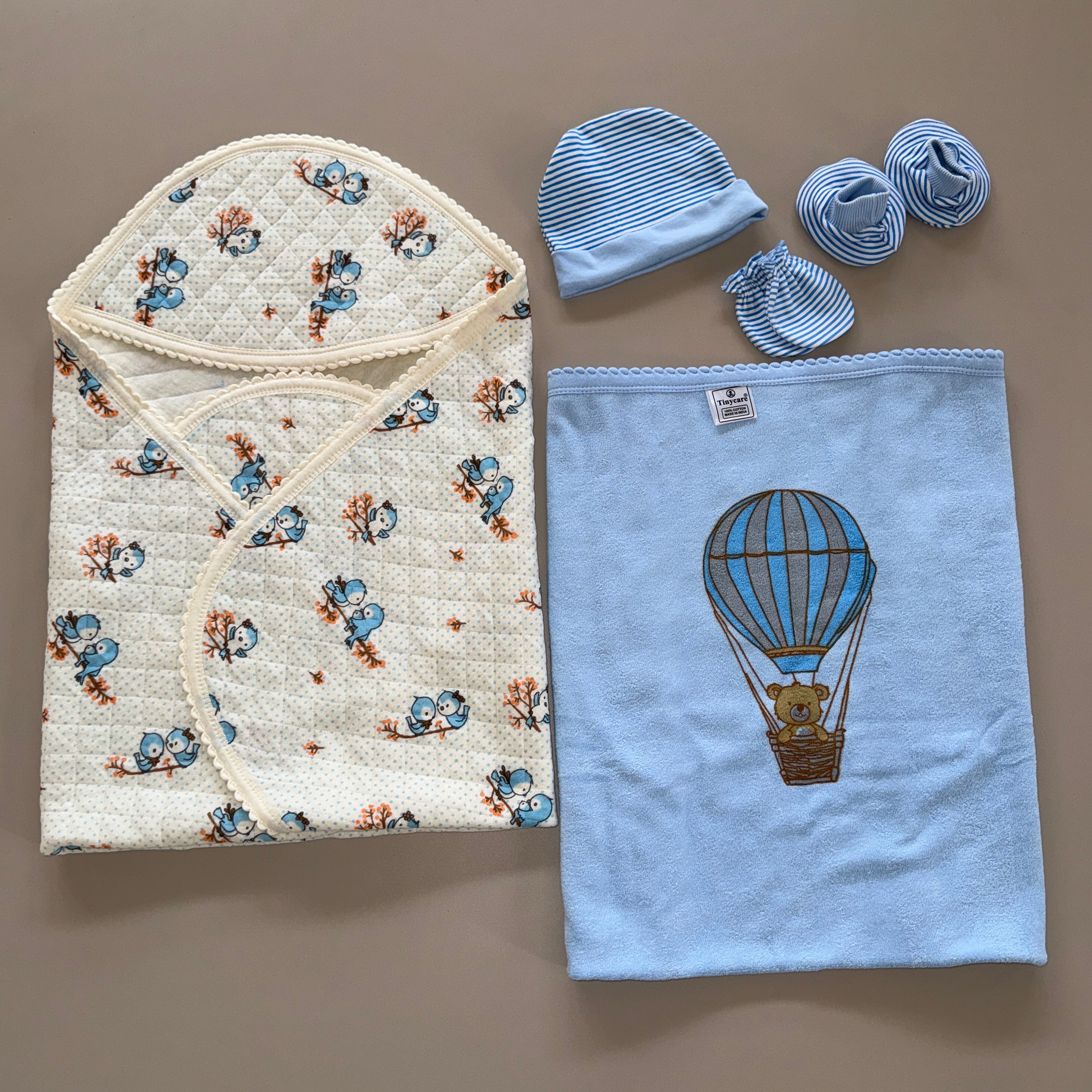 Tinycare Baby Essentials Gift Combo – Softness & Care for Little Ones