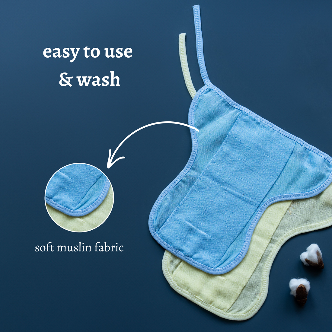 Tinycare Giraffe Print & Solid Muslin Basic Langot with Strings