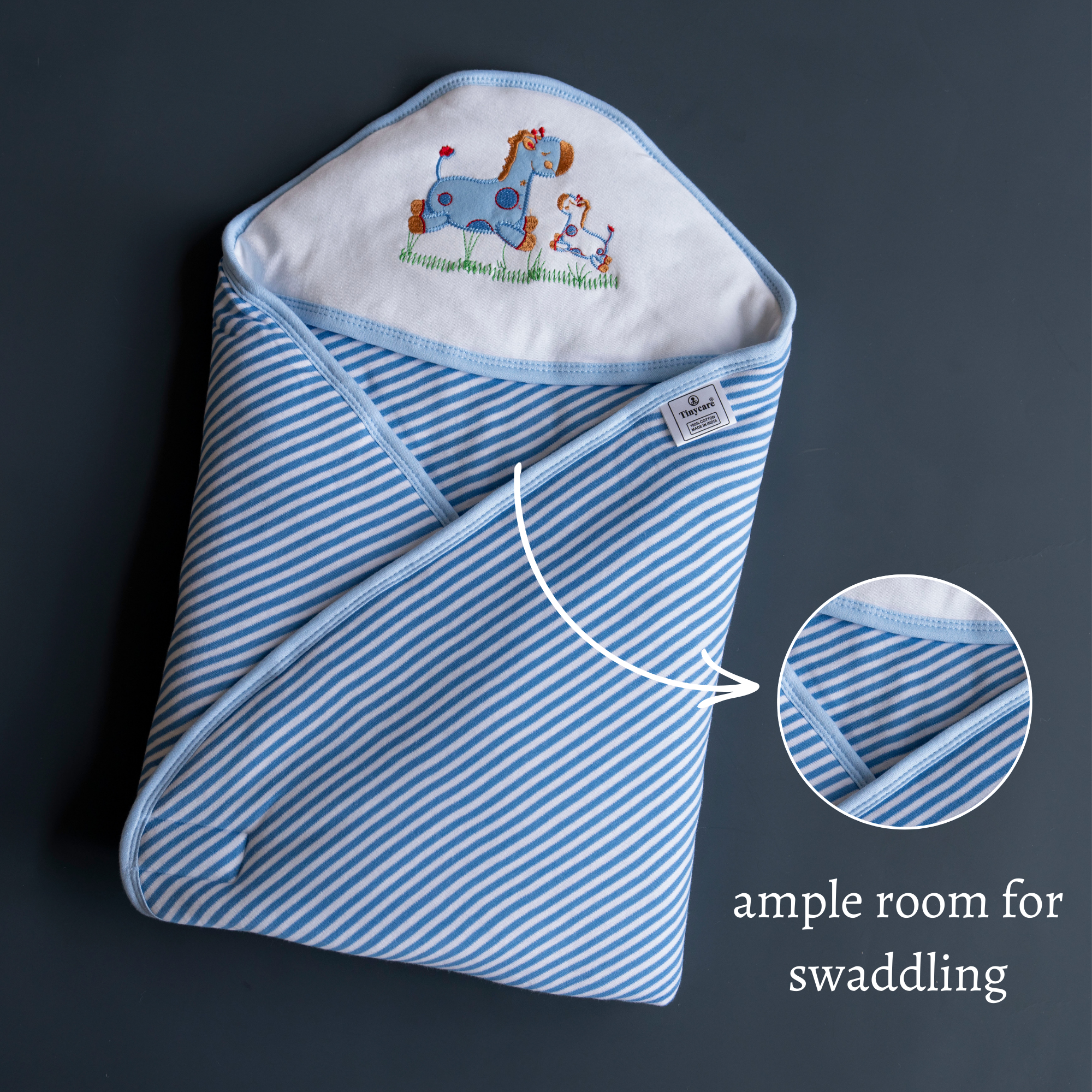 Tinycare Warm Striped Printed Baby Wrapper