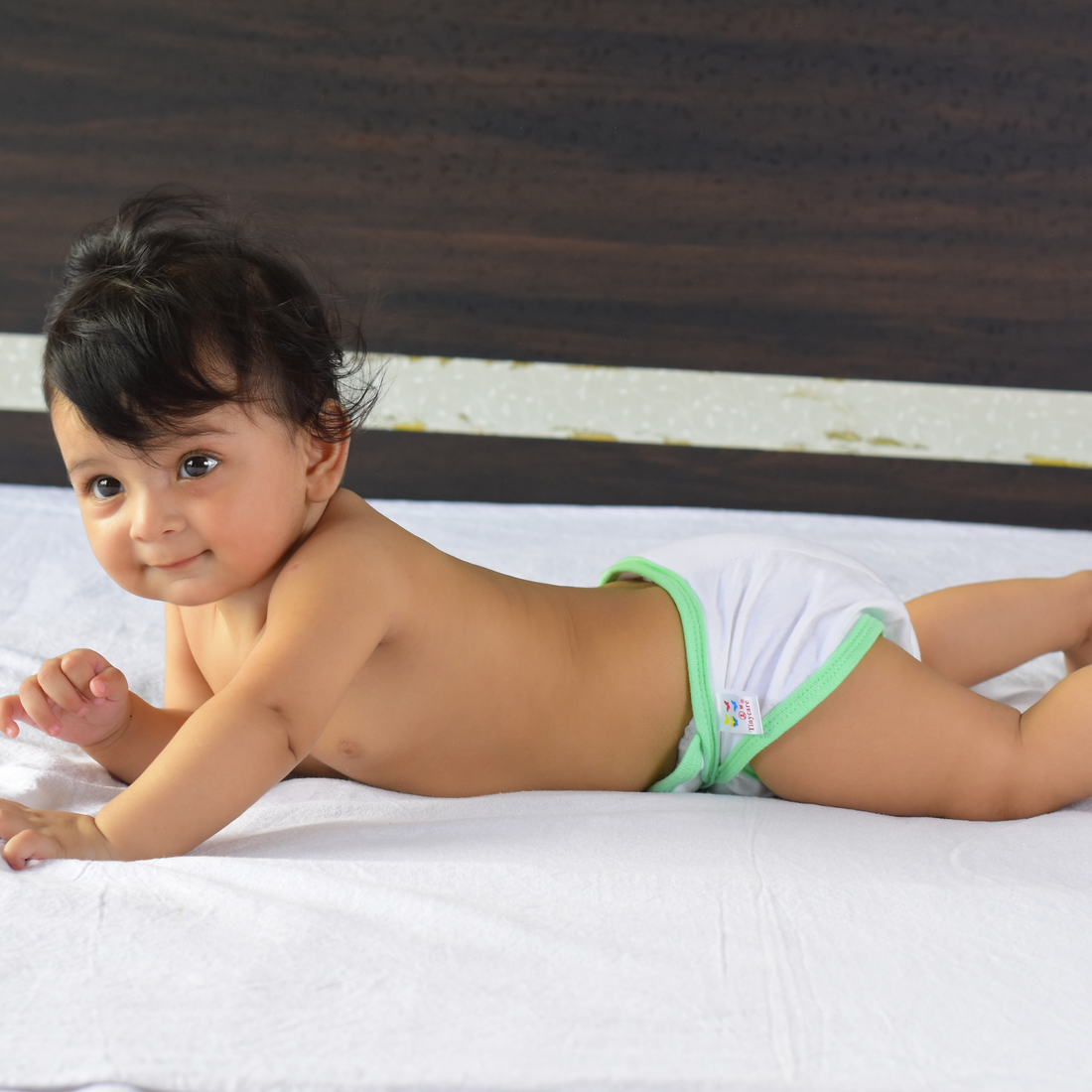 Tinycare Ultra Soft Knitted Strawberry Print cushion comfort Langot with strings