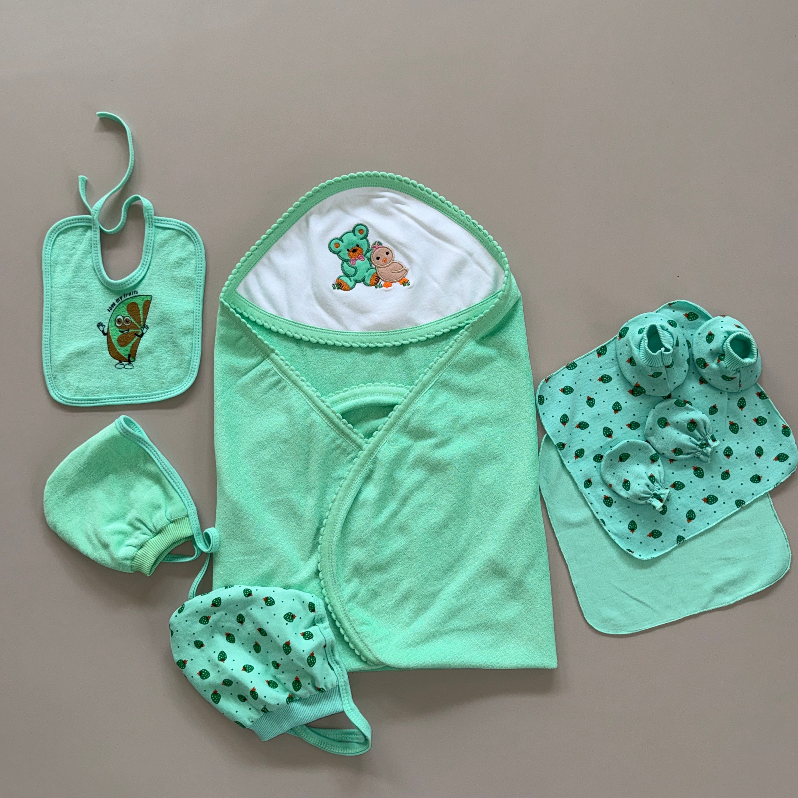 Tinycare 8‑in‑1 Baby Essentials Bundle – Softness & Care by Tinycare ( pack of 8 )