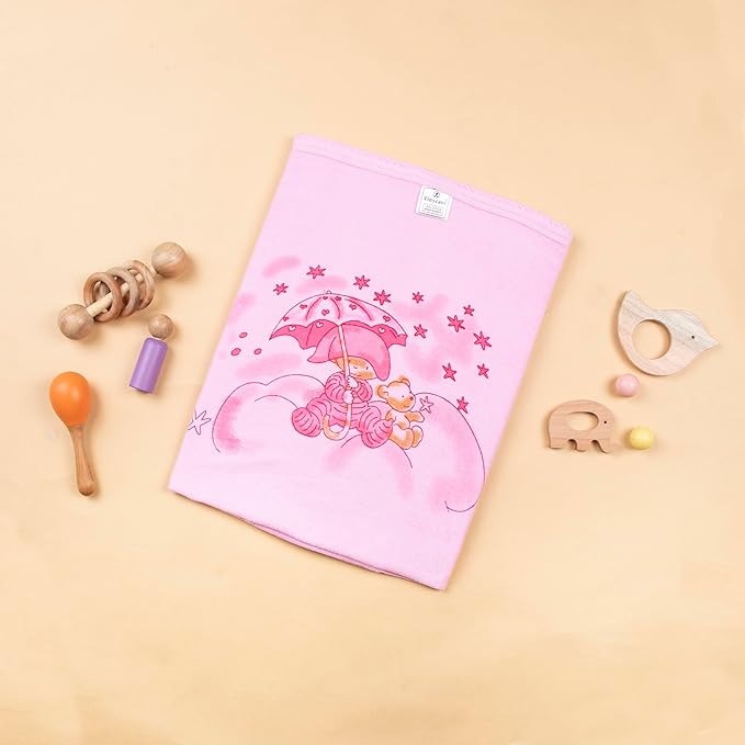 Soft and comfy double terry cloth printed baby towel