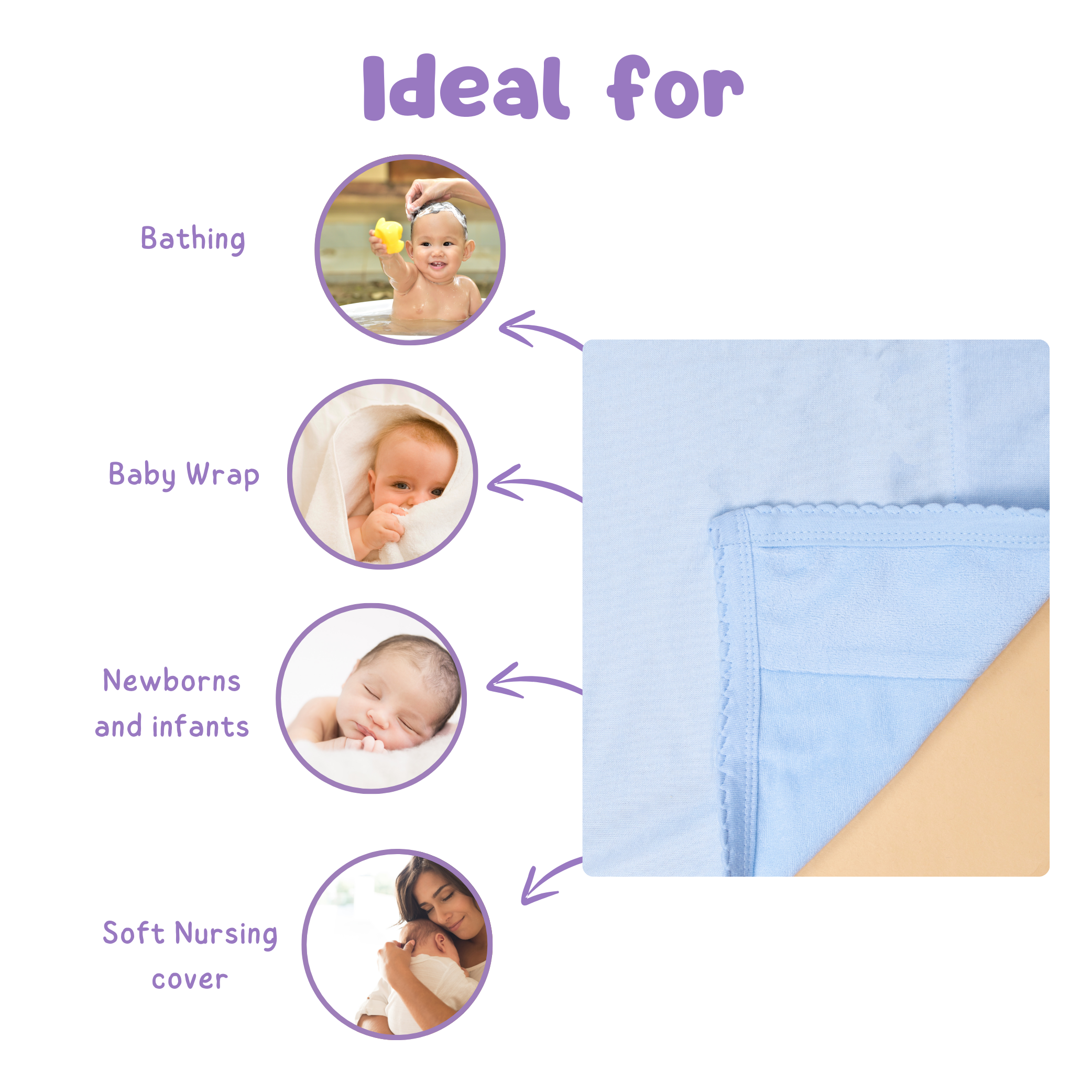 Warm & cozy terry hooded towel