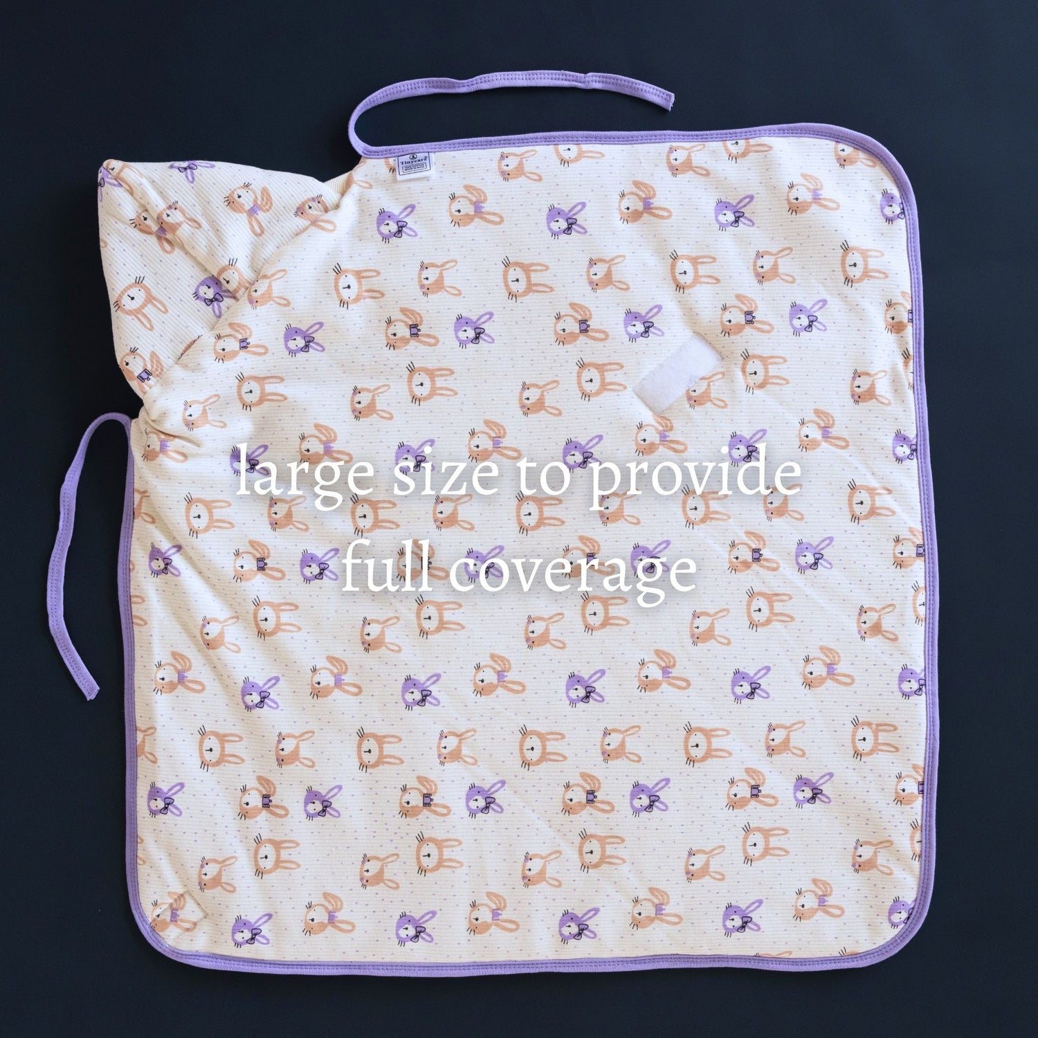 Tinycare Hooded bunny Print Cotton Baby Wrapper