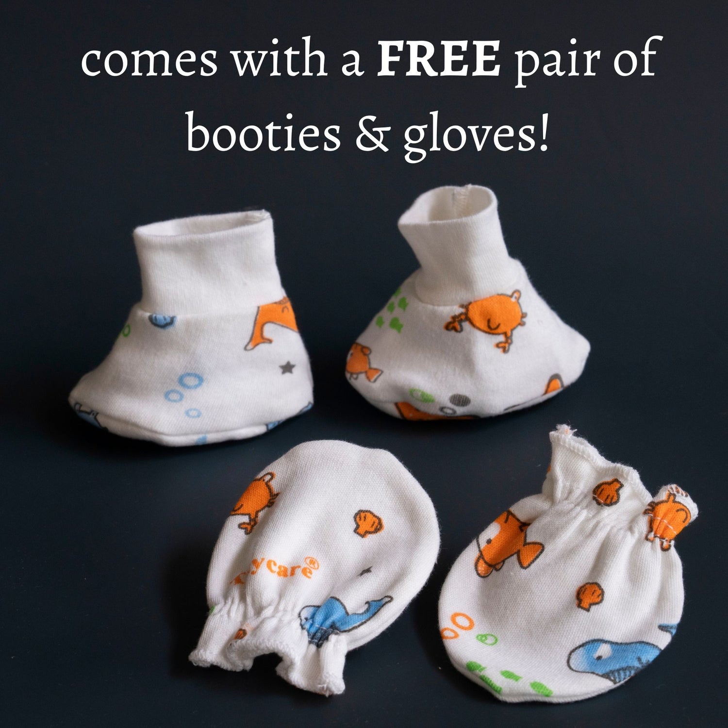 Tinycare Hooded bunny Print Cotton Baby Wrapper