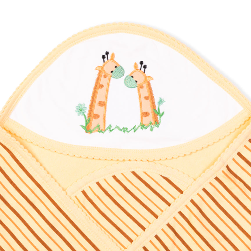 Baby Hooded Towel Interlock Stripes