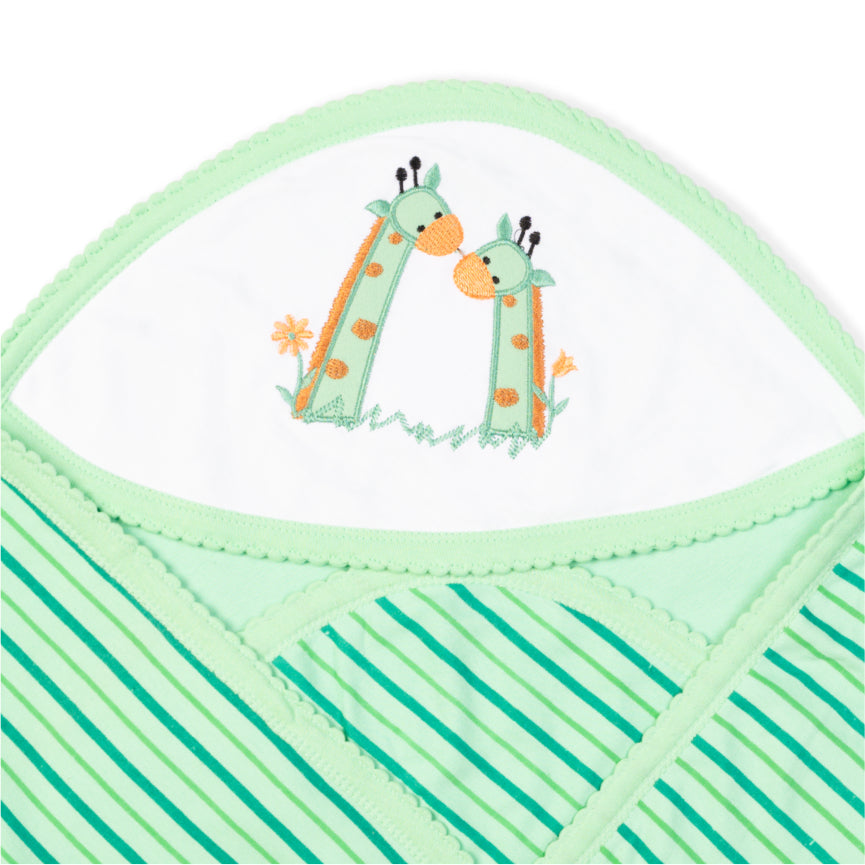 Baby Hooded Towel Interlock Stripes
