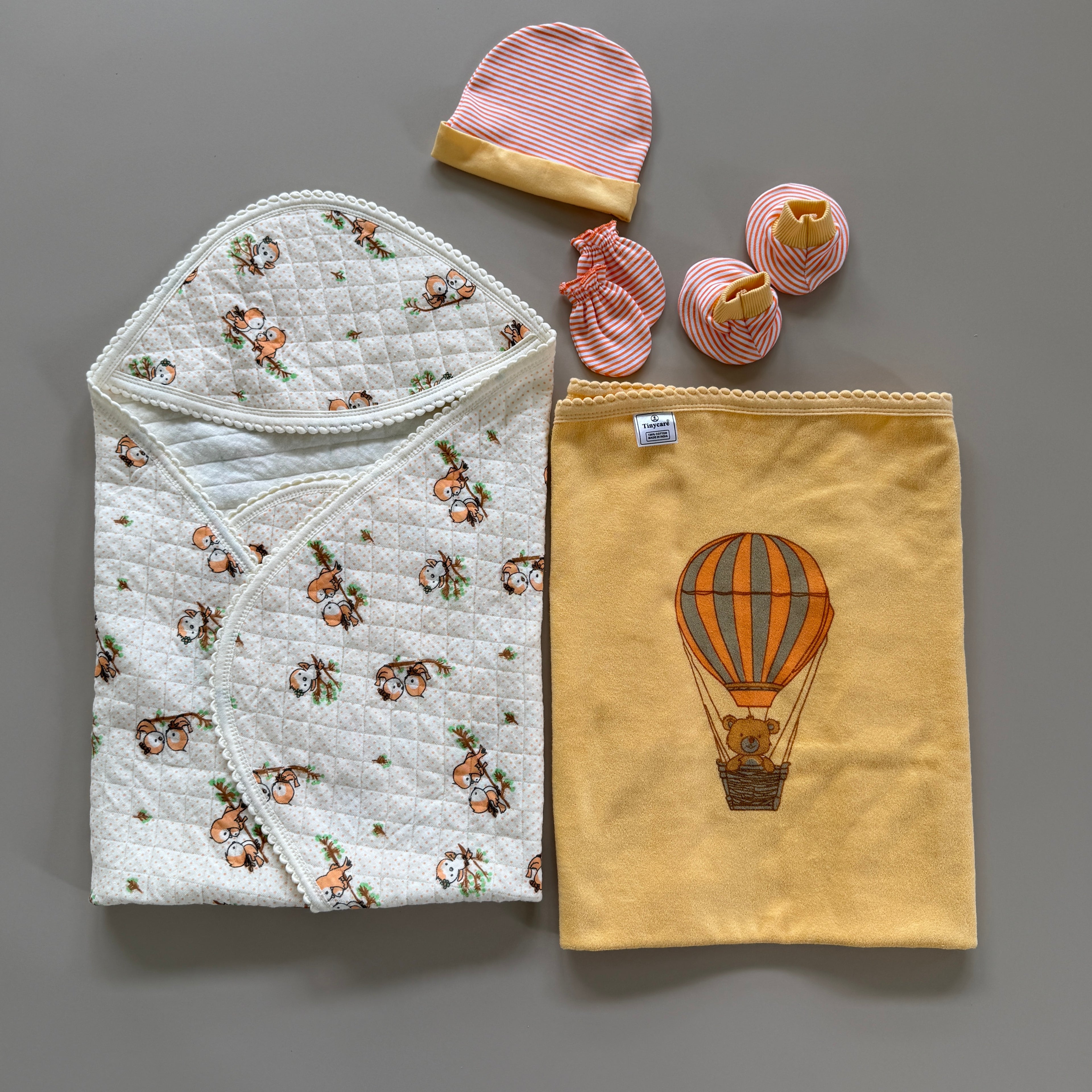 Tinycare Baby Essentials Gift Combo – Softness & Care for Little Ones