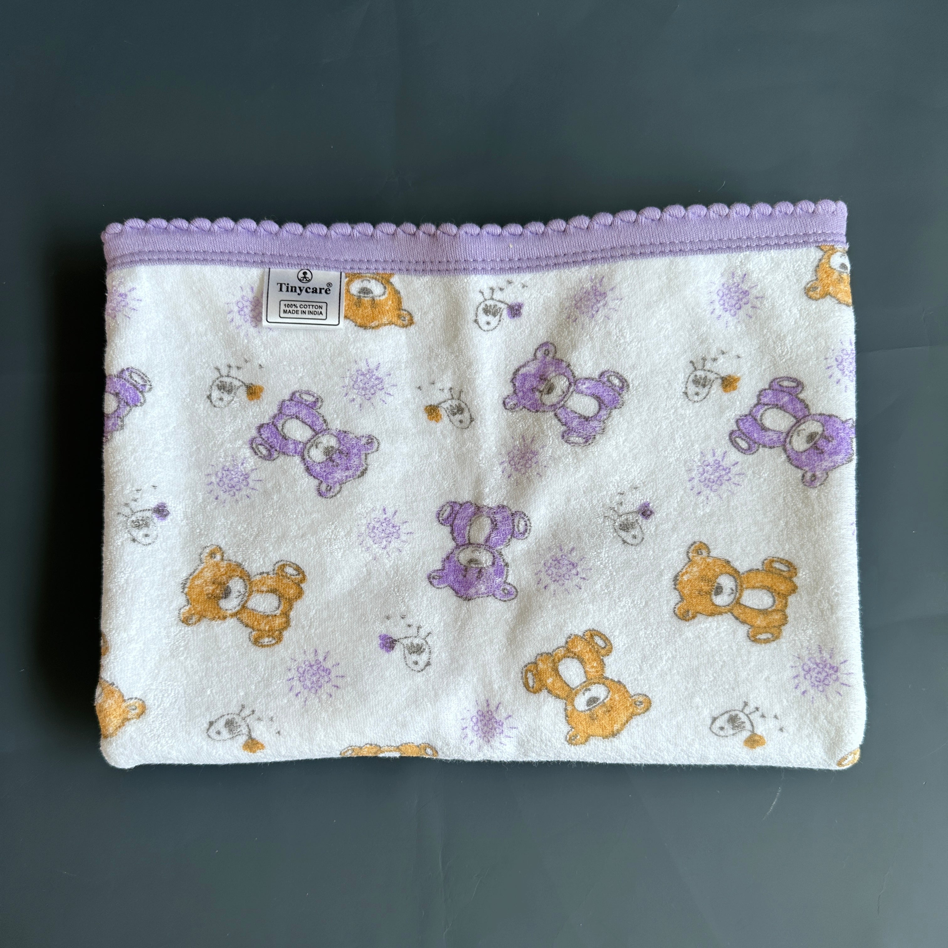 Baby Towel (Double layer Terry)white printed