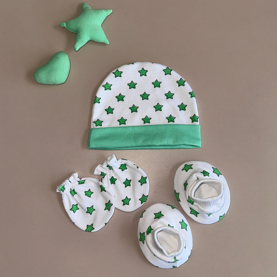 Comfy Essentials: Baby Cap, Booties and Mittens Set