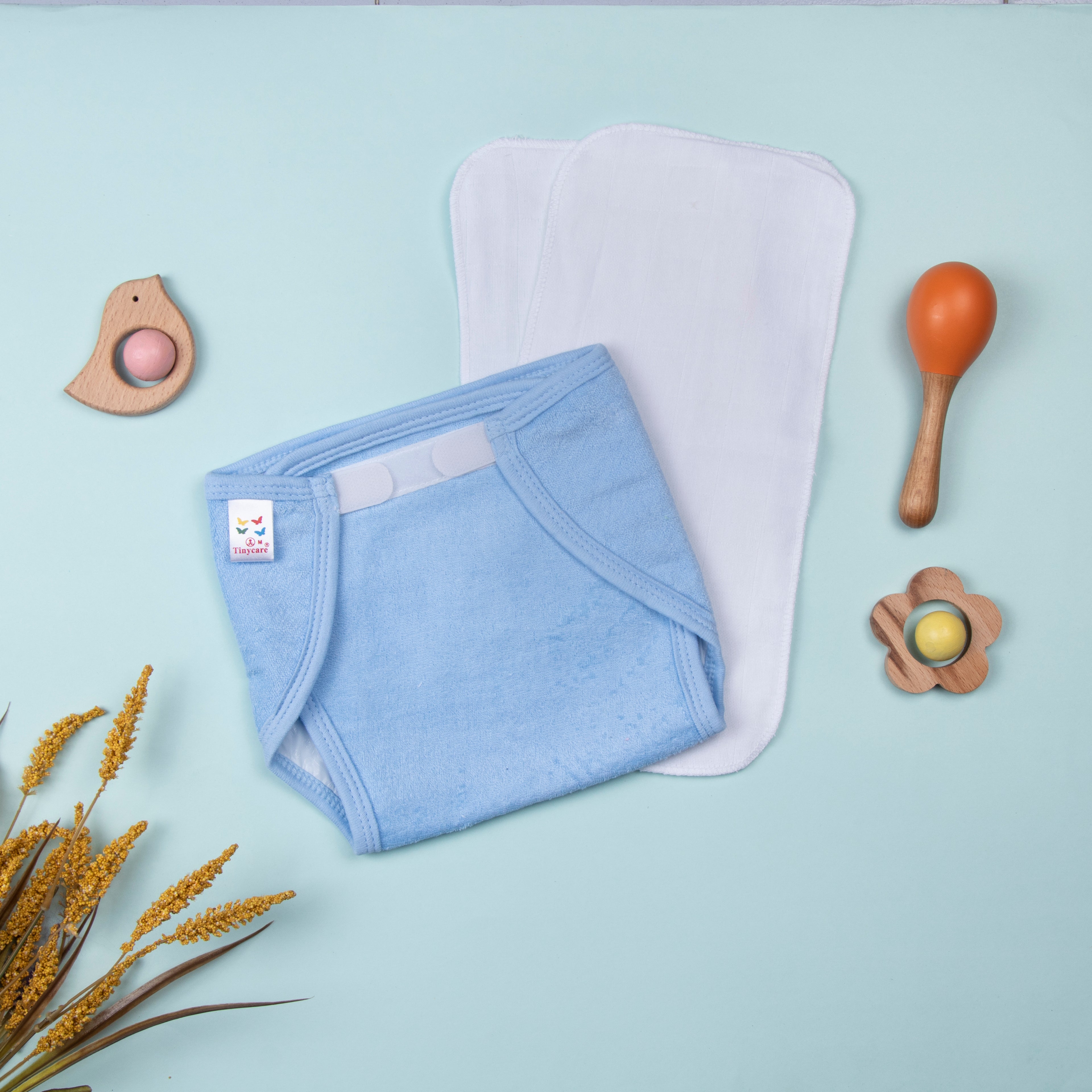 Terry Nightwear Nappy with 2 Pads