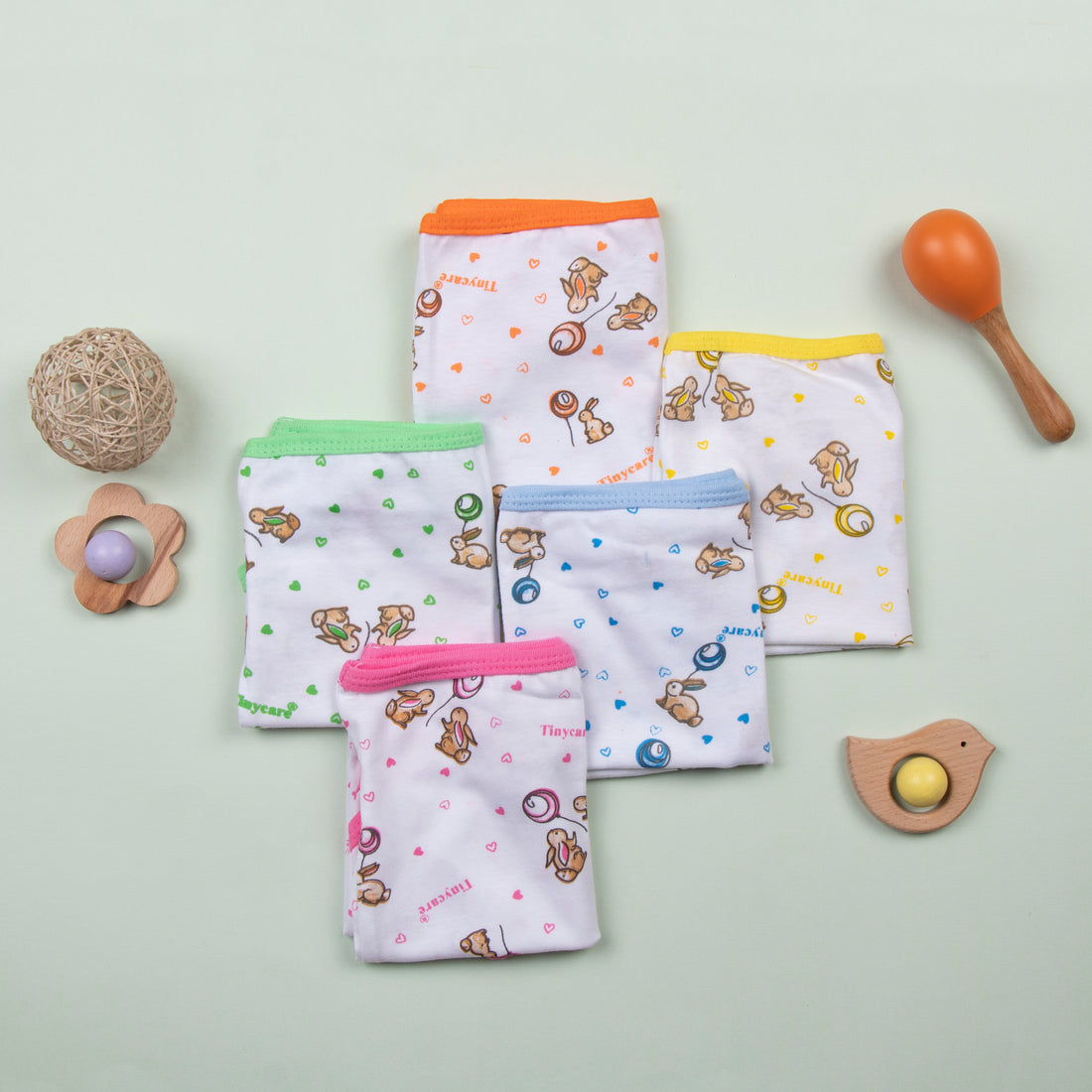 Soft knitted all over print jablas (pack of 5)