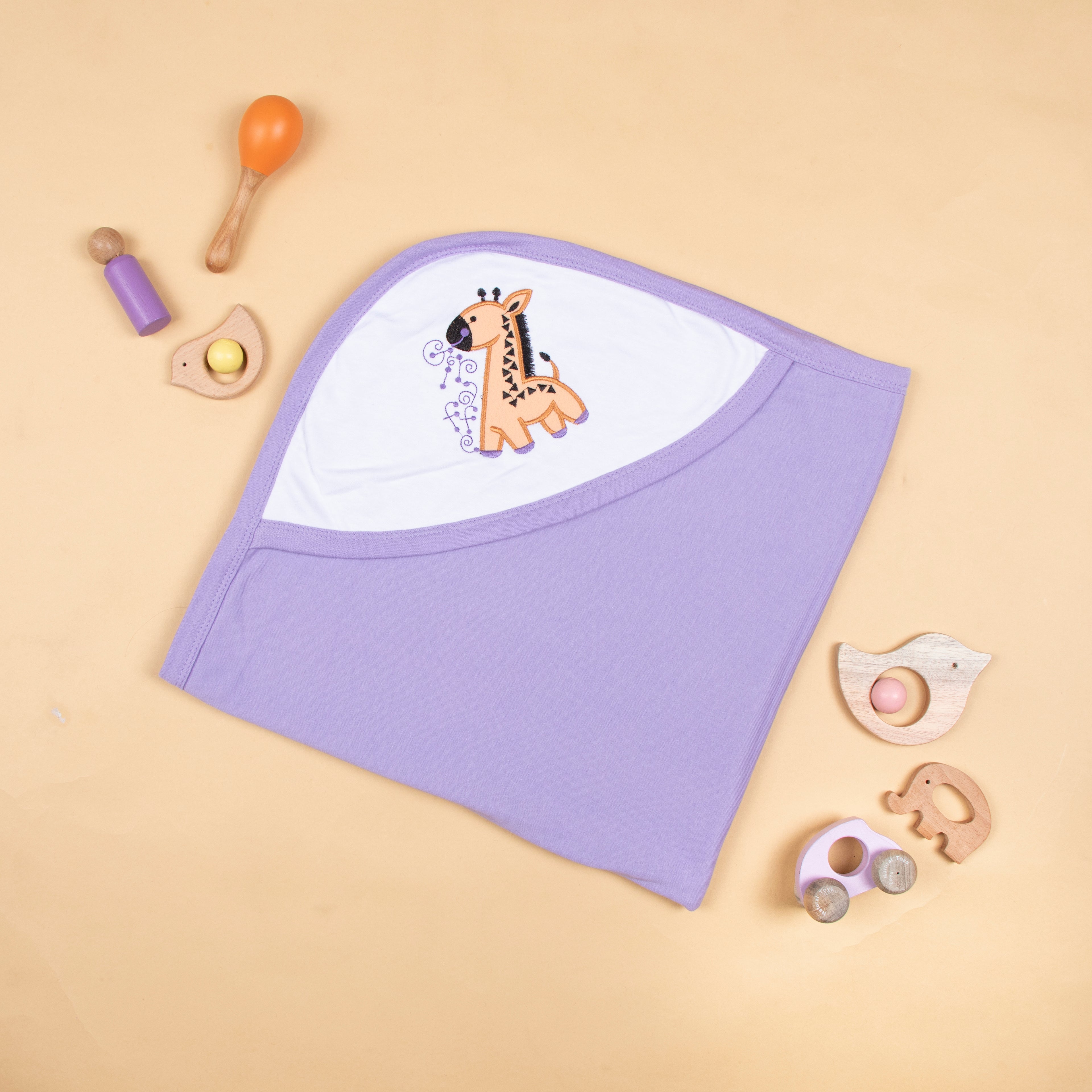Baby Hooded Towel Terry Polka Dots