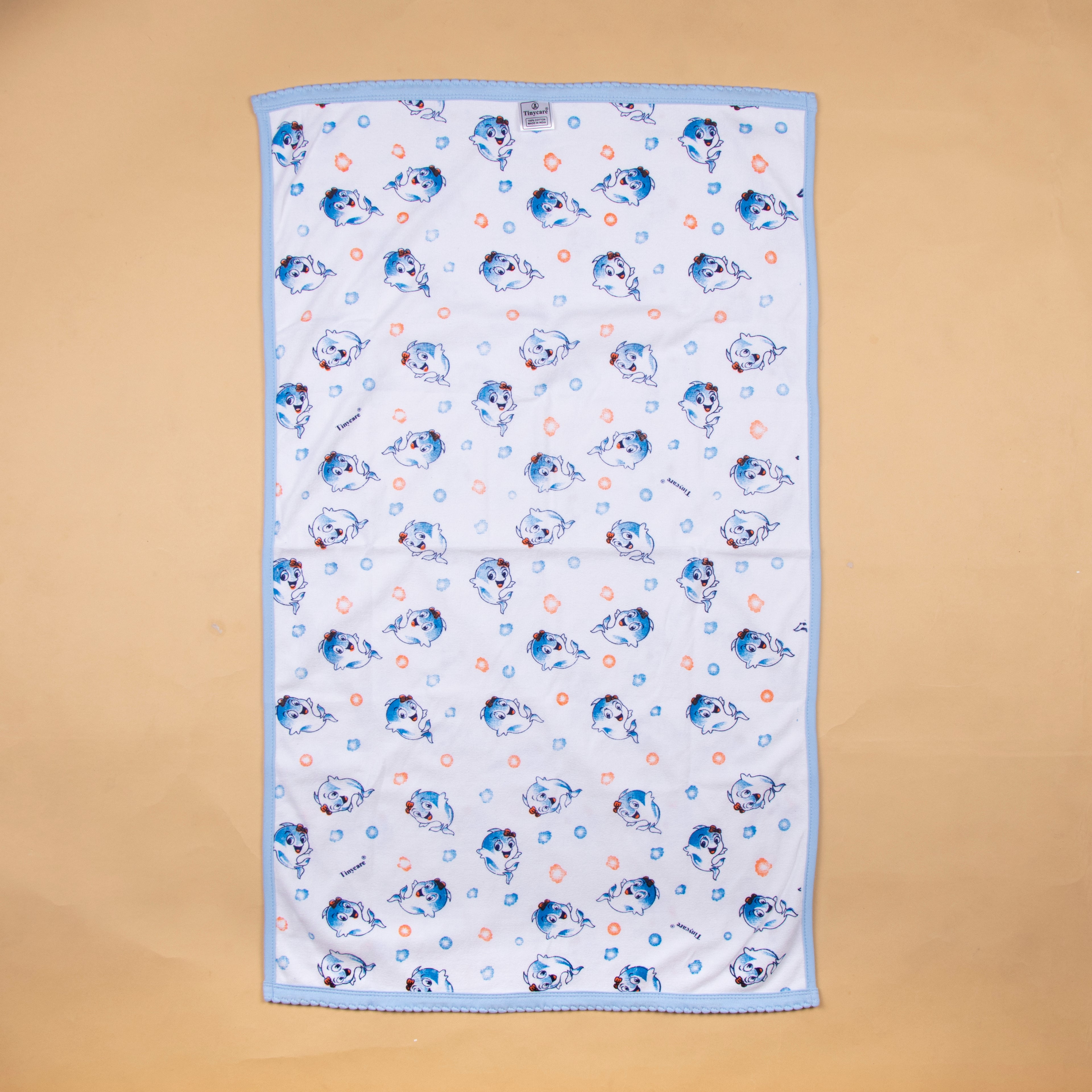 Baby Towel (Double layer Terry)white printed