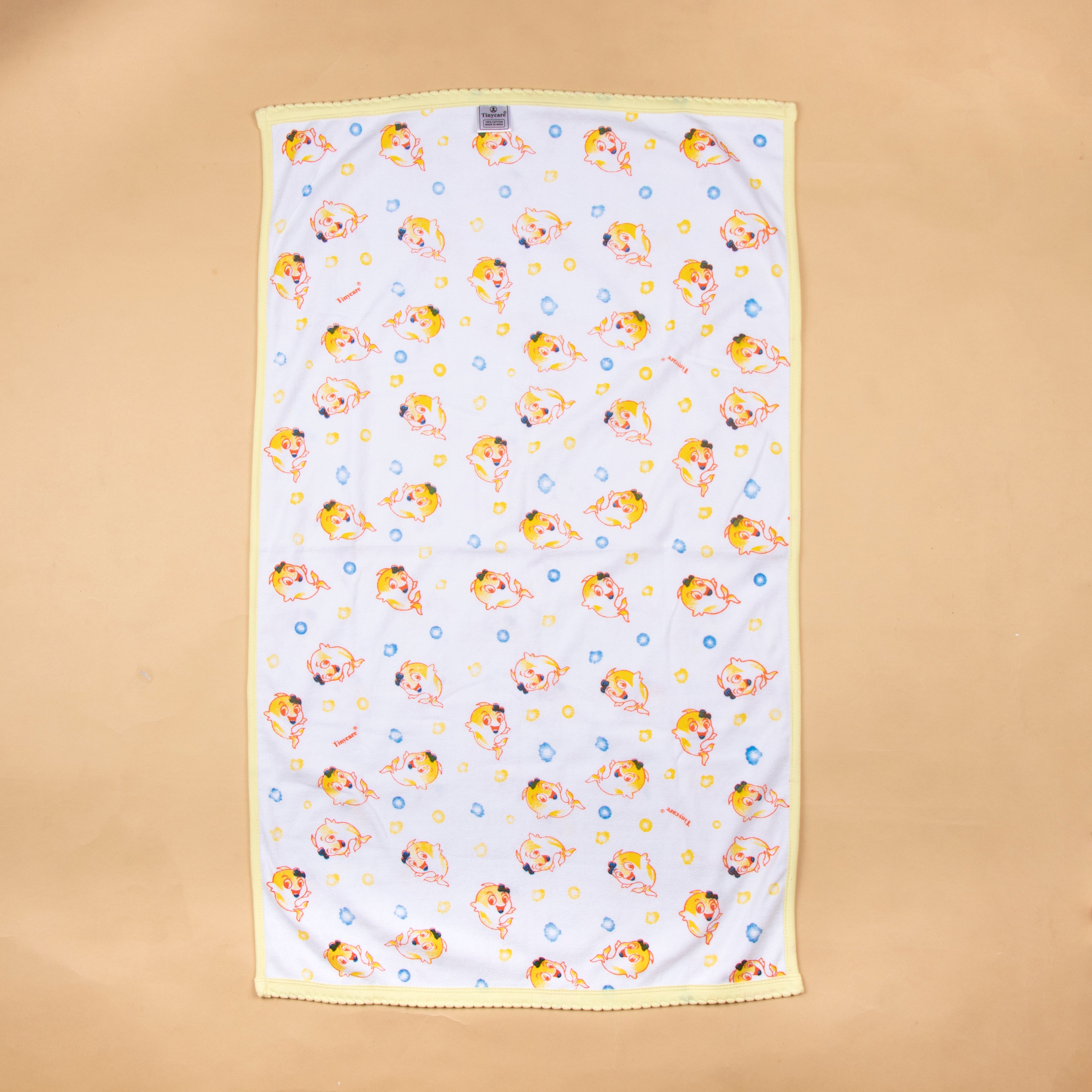 Baby Towel (Double layer Terry)white printed