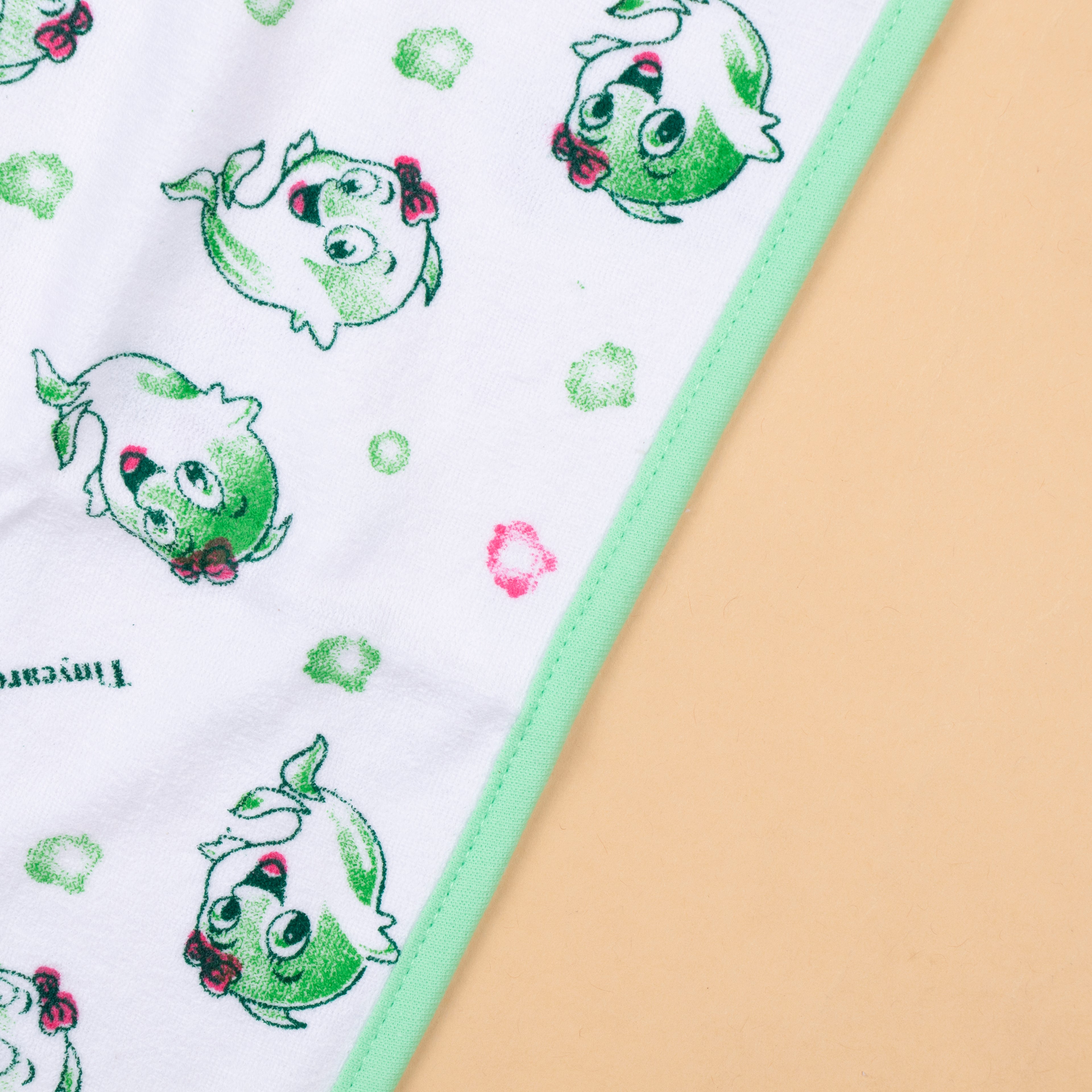 Baby Towel (Double layer Terry)white printed
