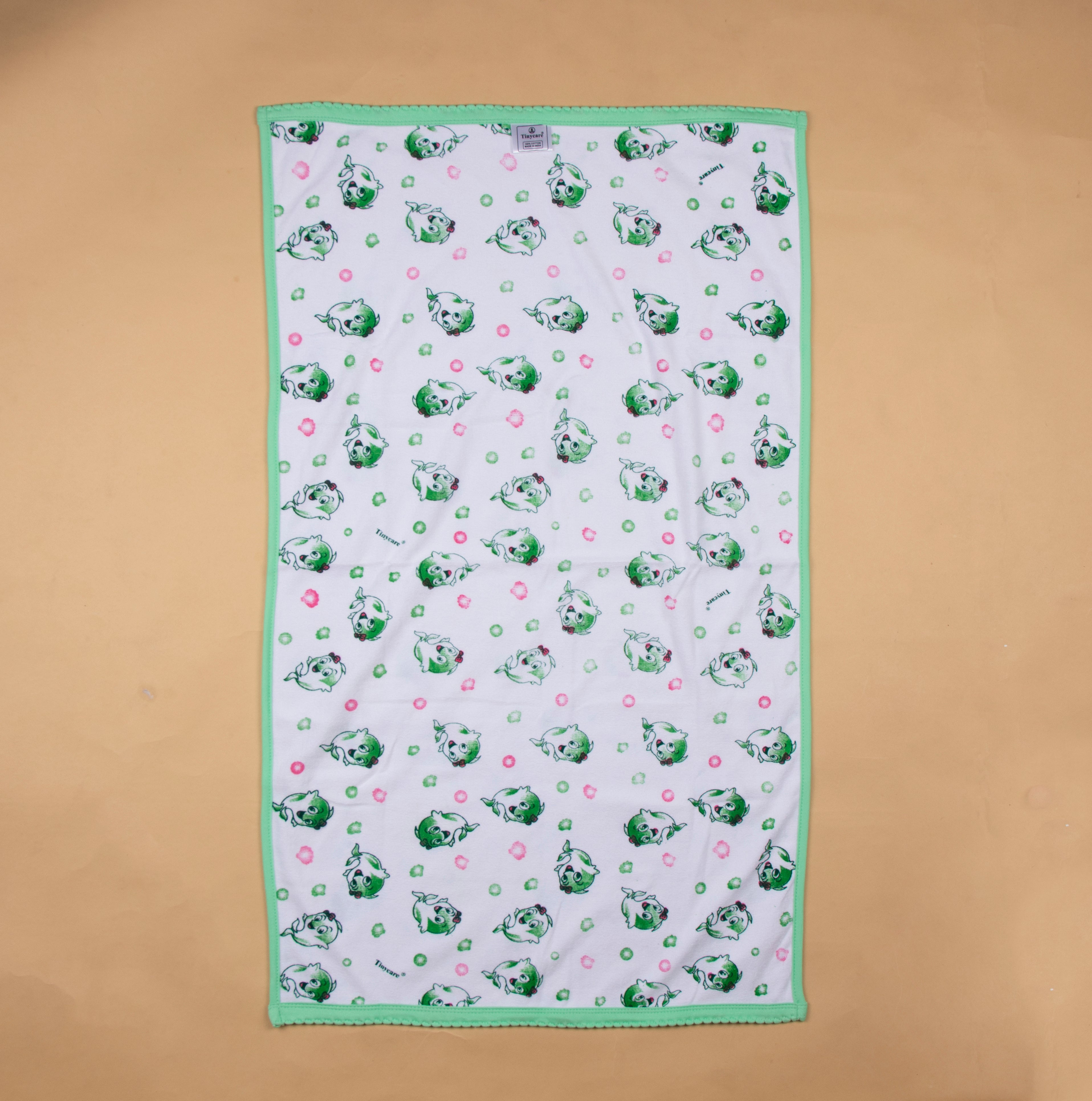 Baby Towel (Double layer Terry)white printed