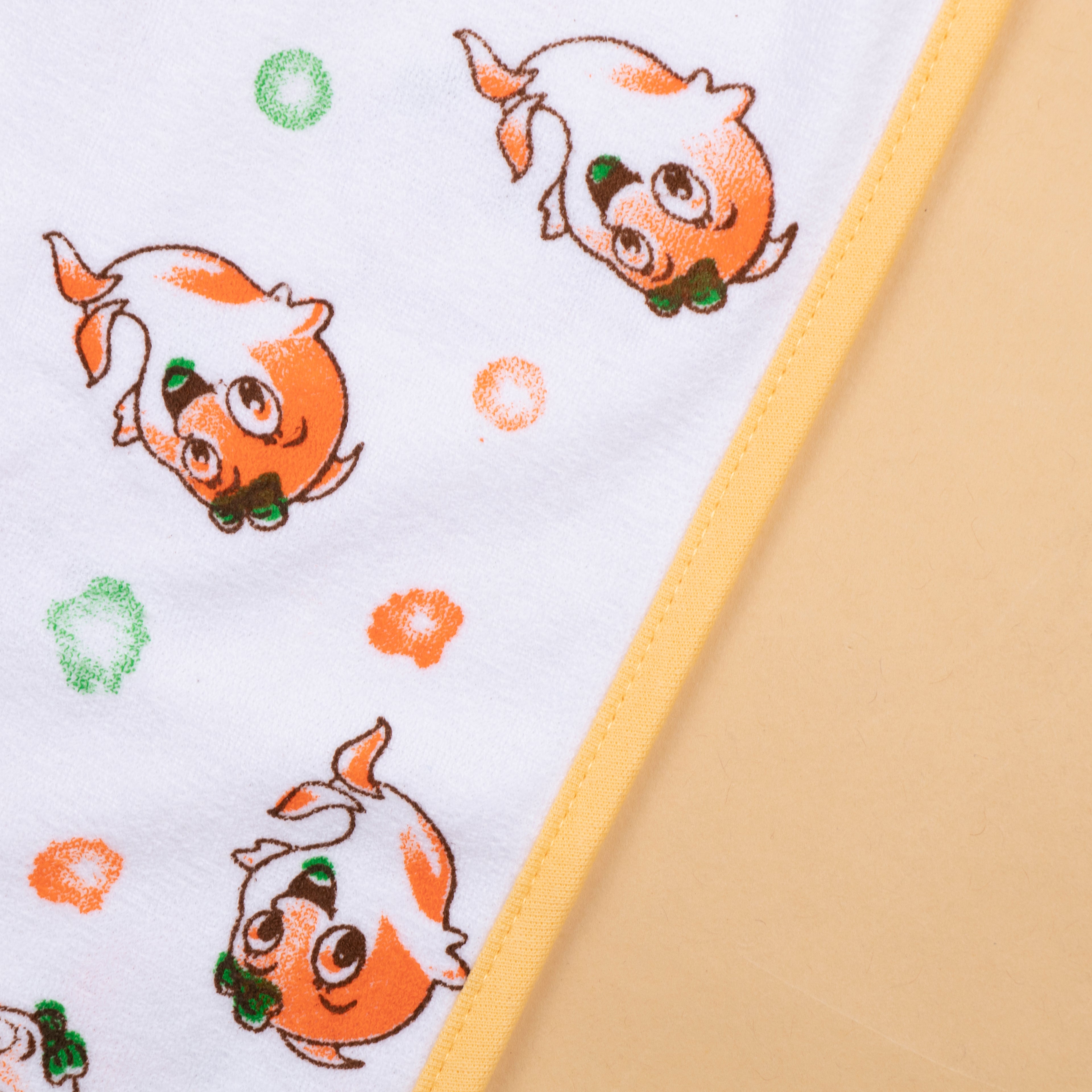 Baby Towel (Double layer Terry)white printed