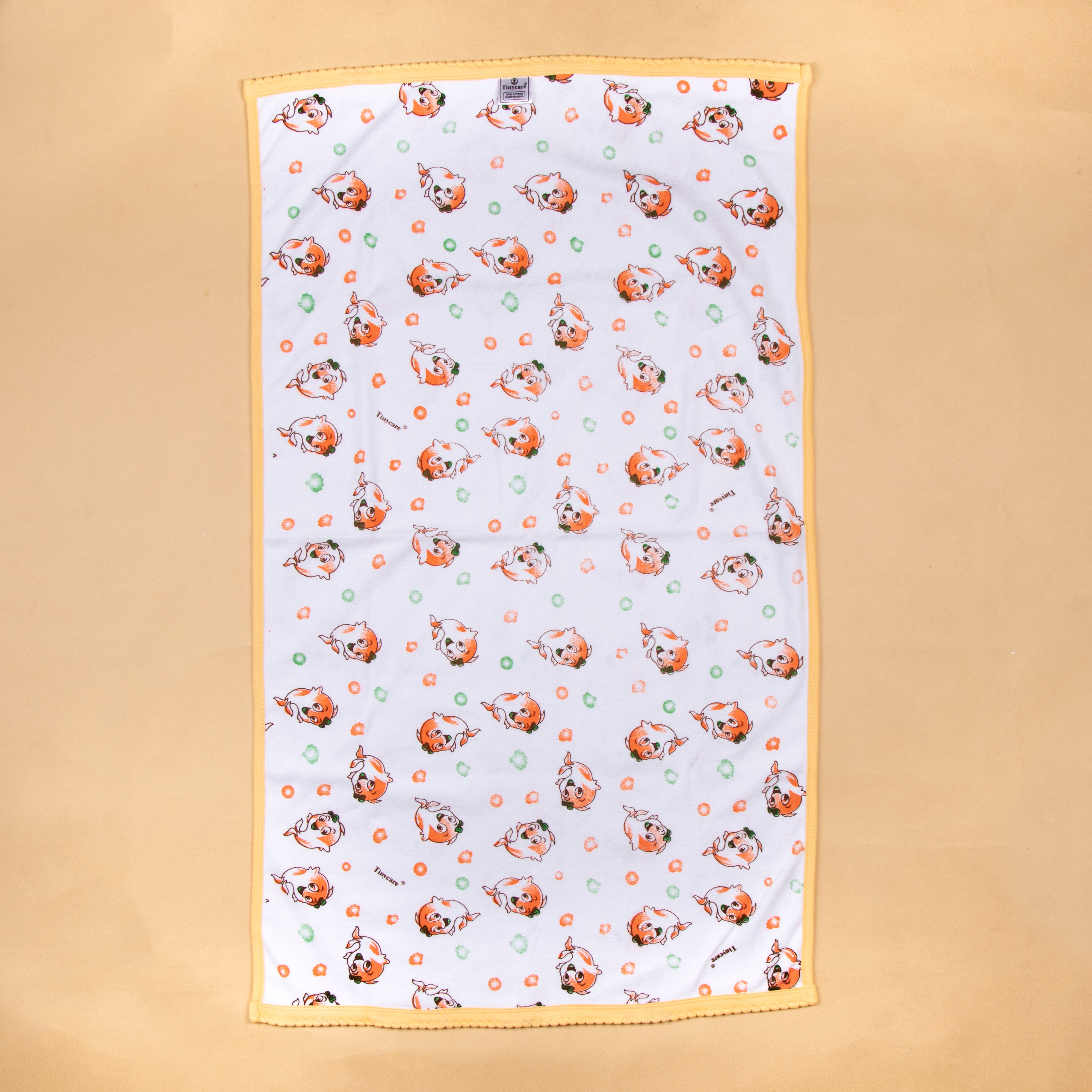 Baby Towel (Double layer Terry)white printed