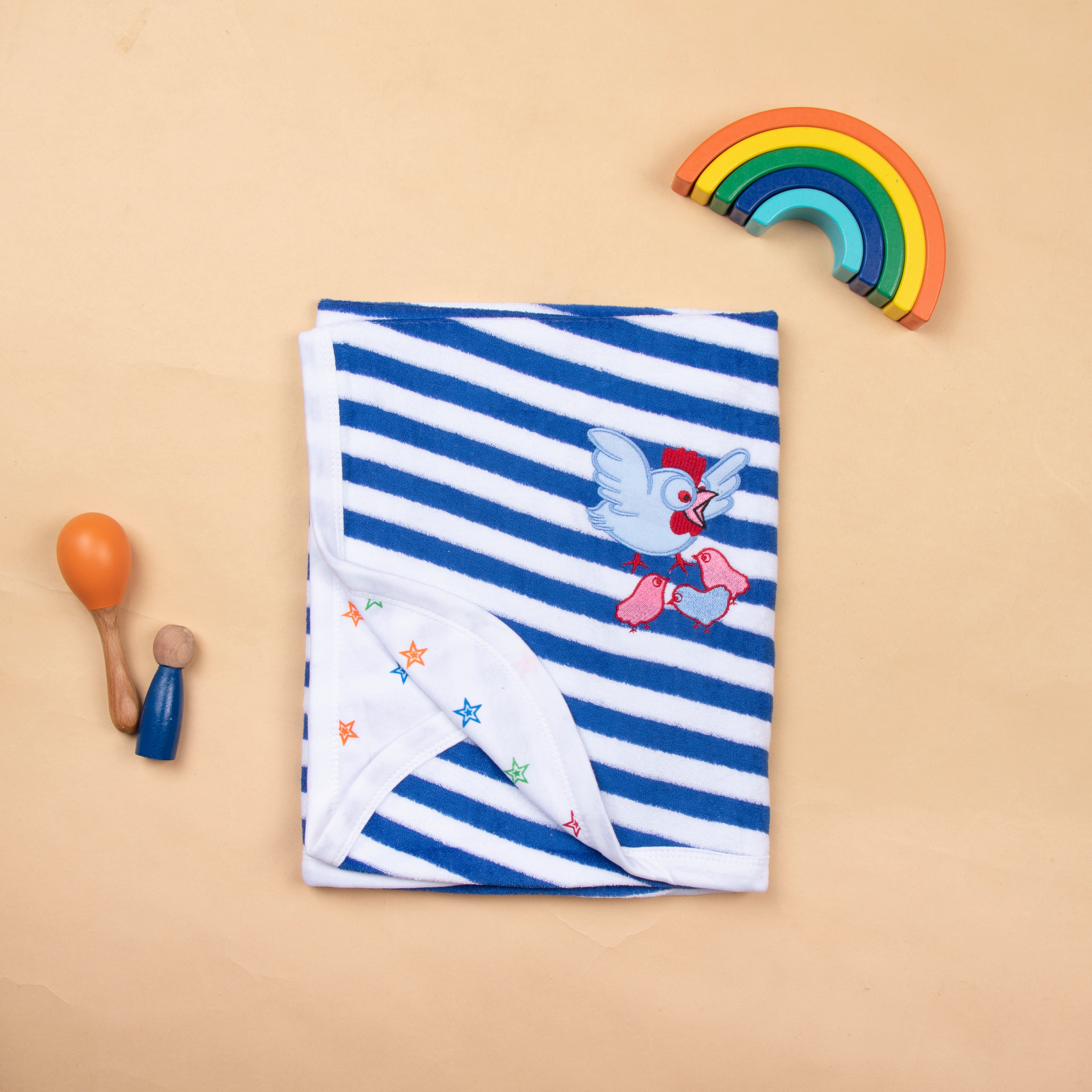 Baby Towel Terry Knitted Stripes