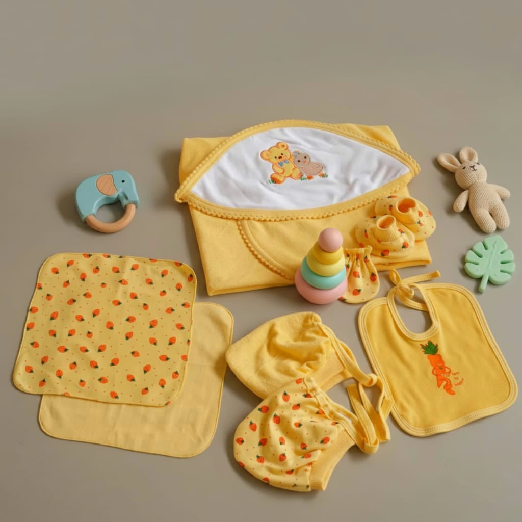 Tinycare 8‑in‑1 Baby Essentials Bundle – Softness & Care by Tinycare ( pack of 8 )