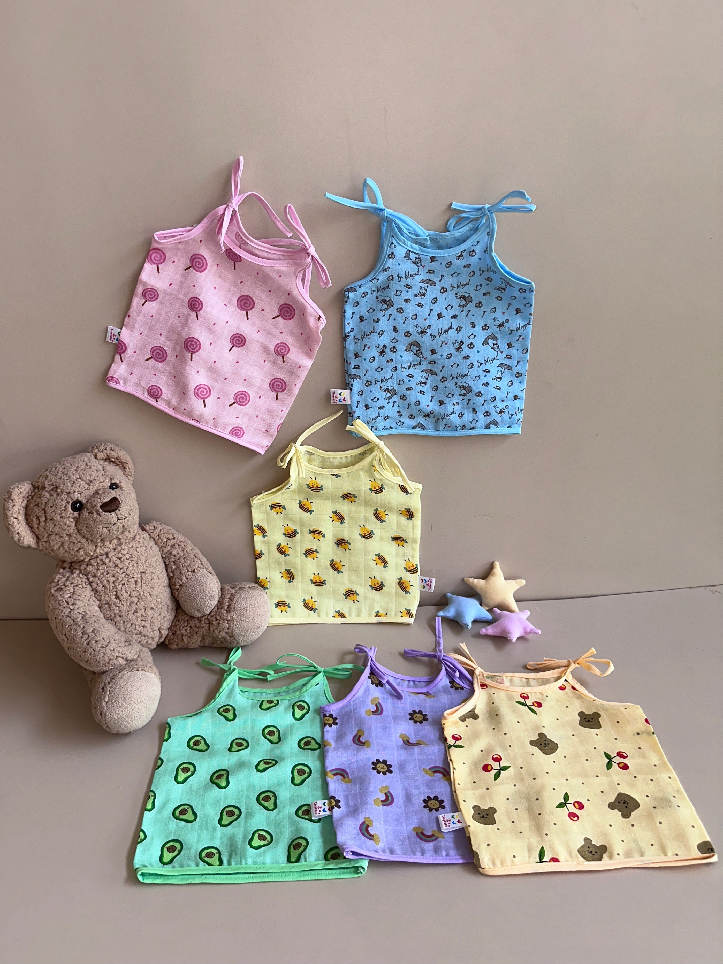 soft muslin jabla colour ( tying ) pack of 6