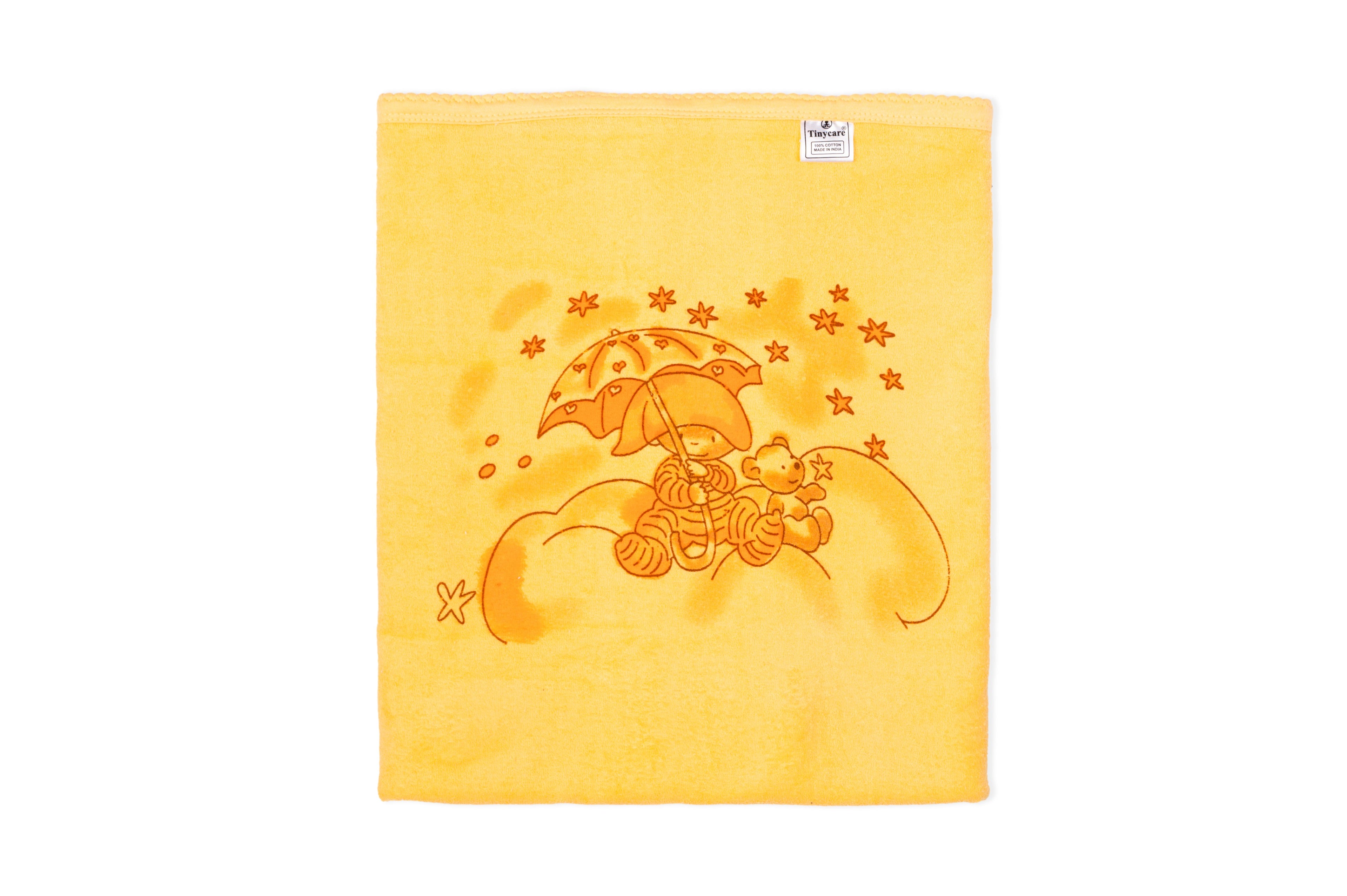 Soft and comfy double terry cloth printed baby towel