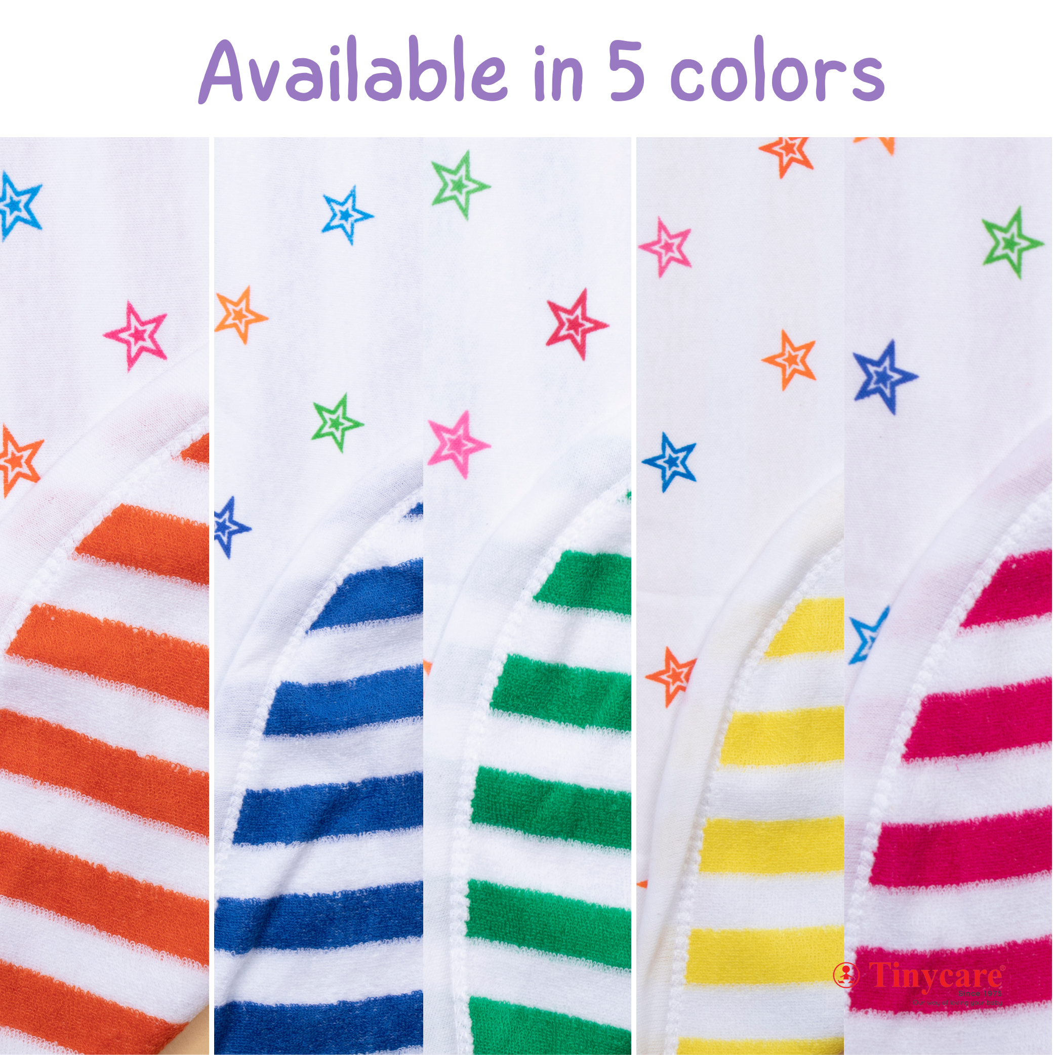 Tinycare Playful Stripes Hooded Baby Towel