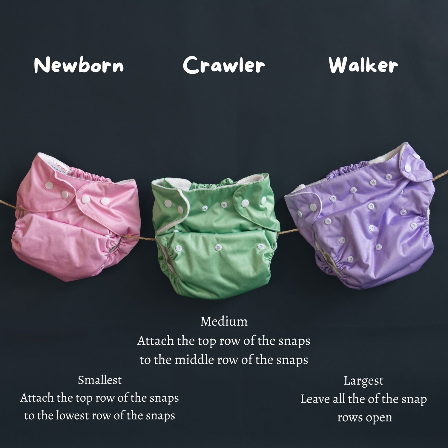 Tinycare Premium Rainbow Smiles Cloth Diaper