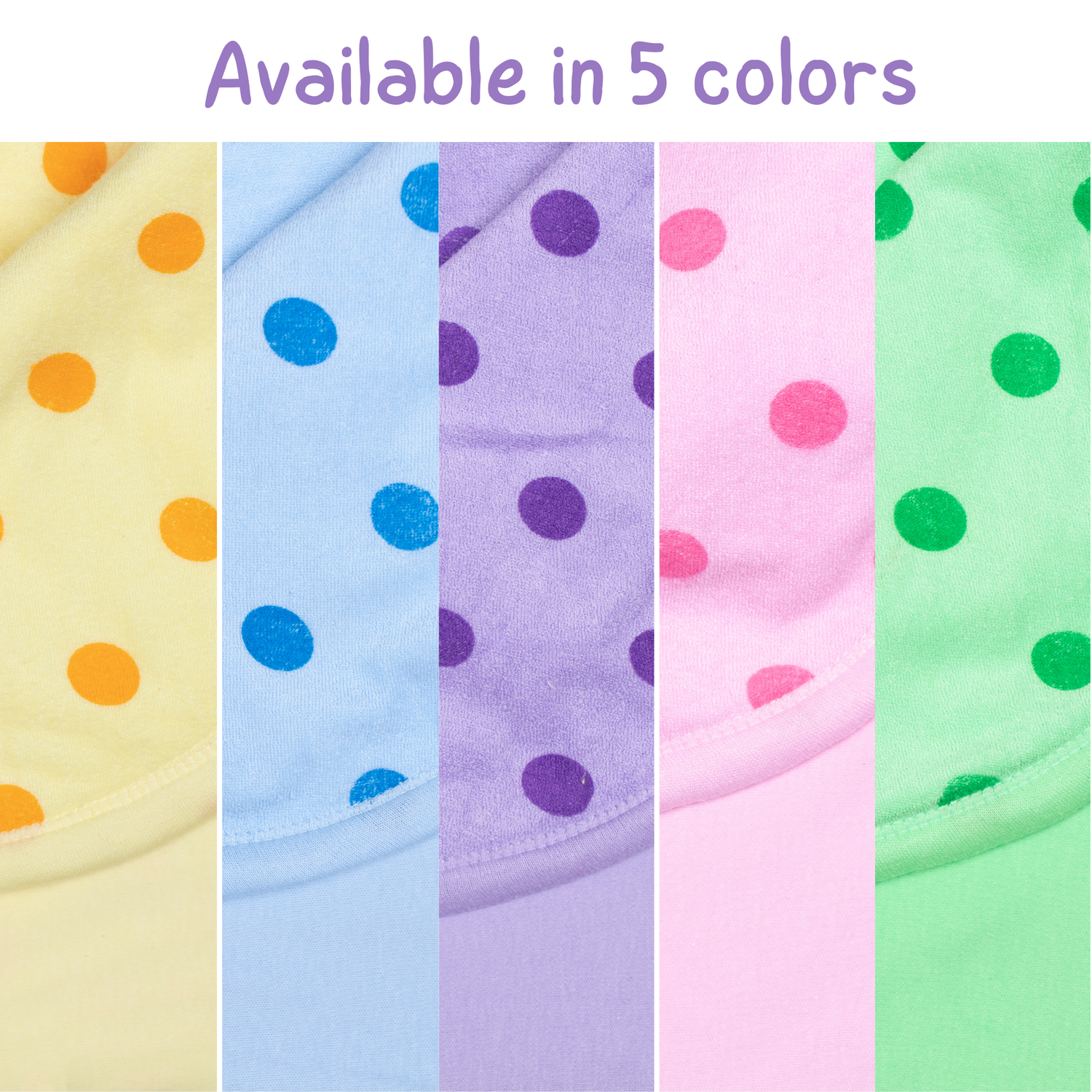 Baby Hooded Towel Terry Polka Dots