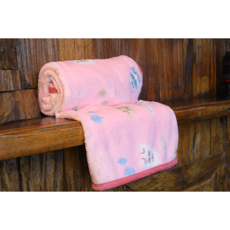 Soft teddy print blankets for babies