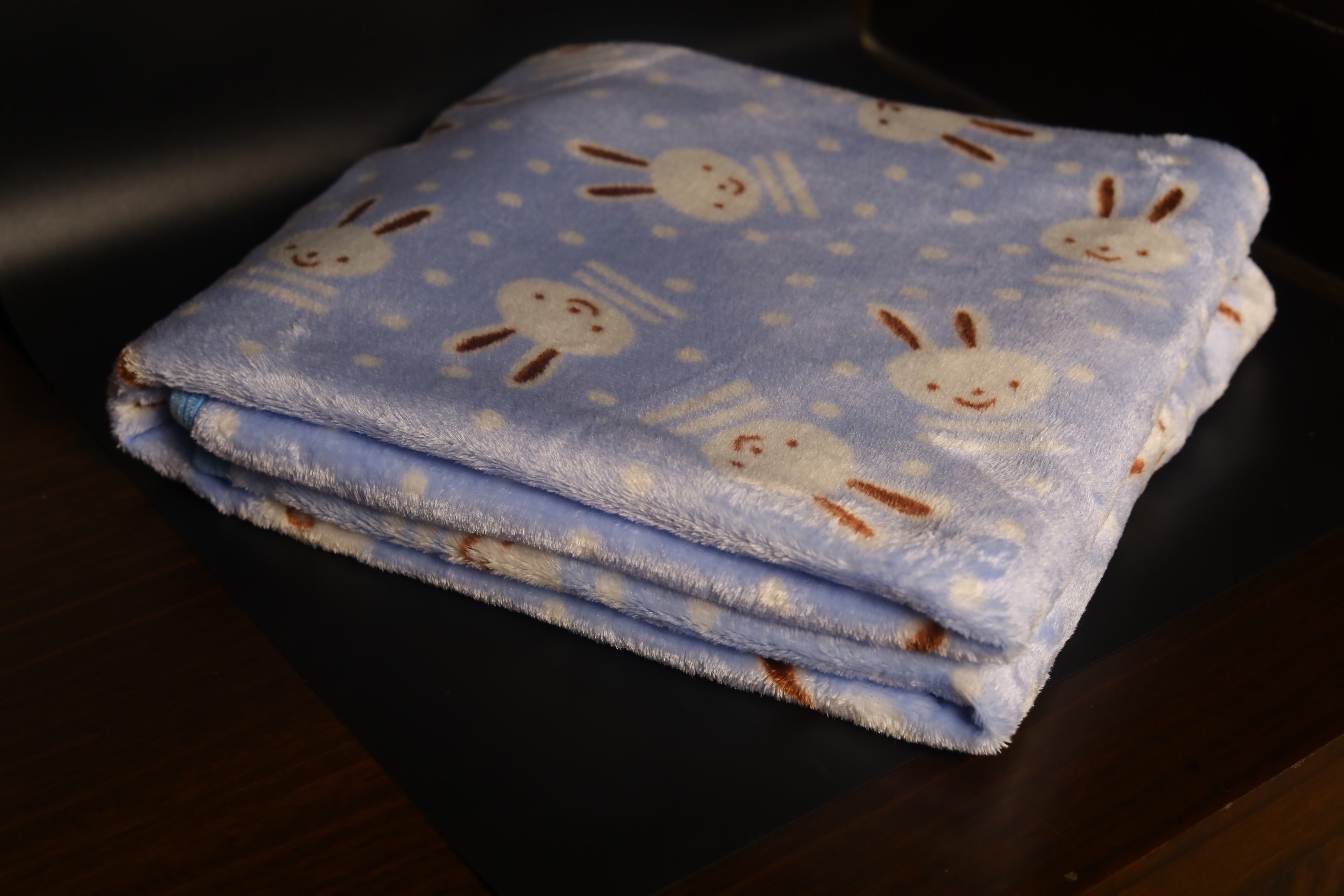 Soft teddy print blankets for babies