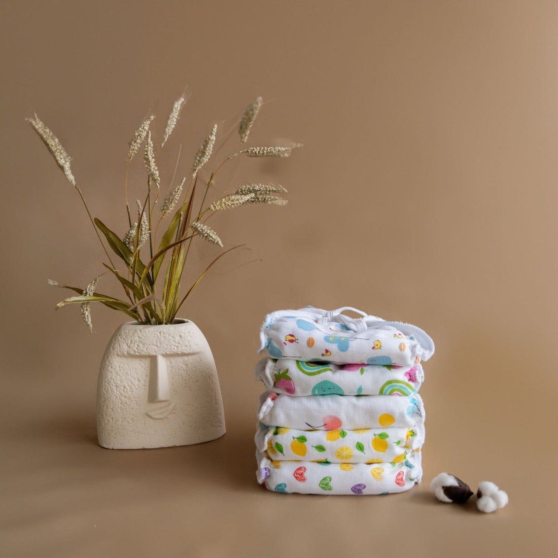 Tinycare Premium High Absorbent swift dry Muslin Nappy (Pack of 3)