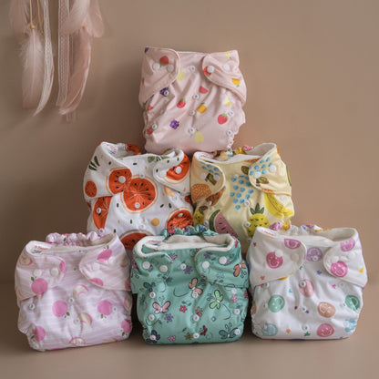 Tinycare Premium Peachy Pink All-Night Cloth Diaper