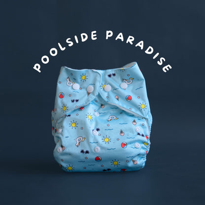Tinycare Premium Poolside Paradise Cloth Diaper