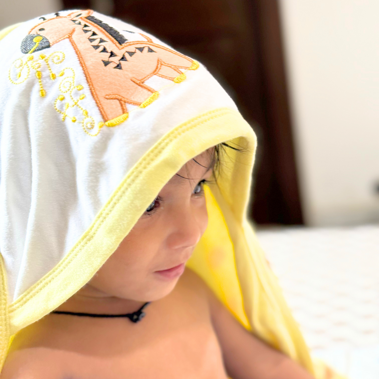 Baby Hooded Towel Terry Polka Dots