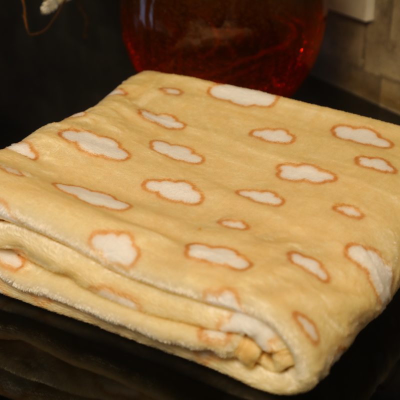 Soft Fluffy Baby Blanket - Cloud Print