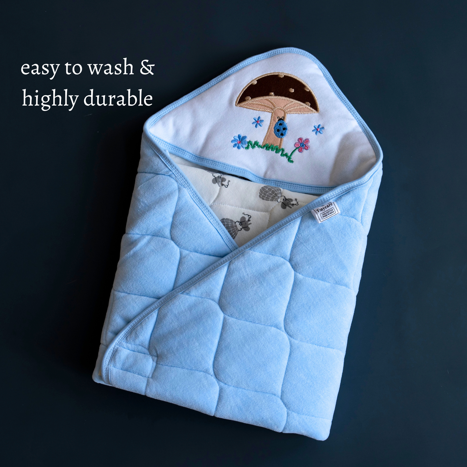 Tinycare Quilted Velour Comfort Baby Wrapper