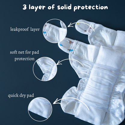 Tinycare Premium Leakproof with quick dry pad Nappy