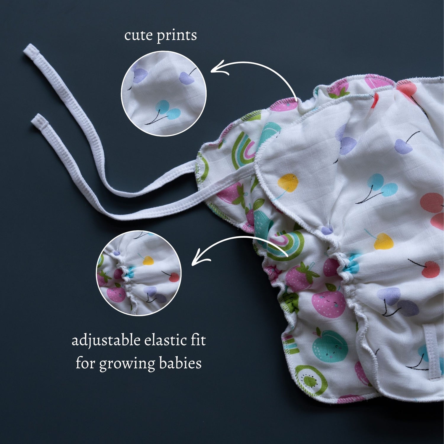 Tinycare Premium High Absorbent swift dry Muslin Nappy (Pack of 3)