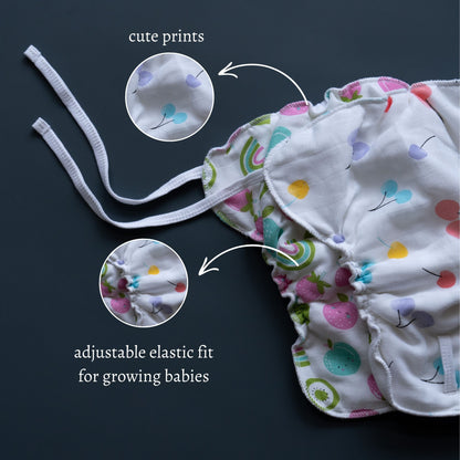 Tinycare Premium High Absorbent swift dry Muslin Nappy (Pack of 3)