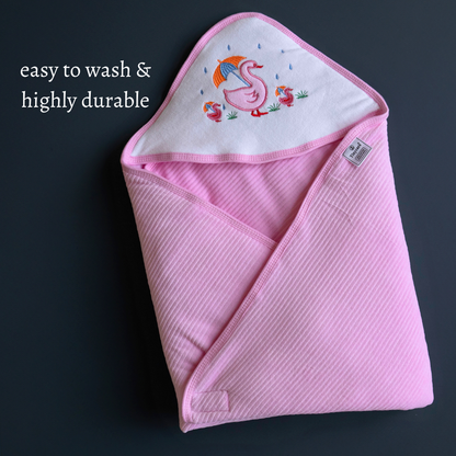 Tinycare Cozy Hooded Velour Baby Wrapper