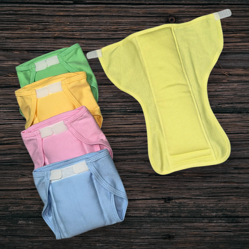 Tinycare Interlock Solid Color Padded Nappy - Pack of 5