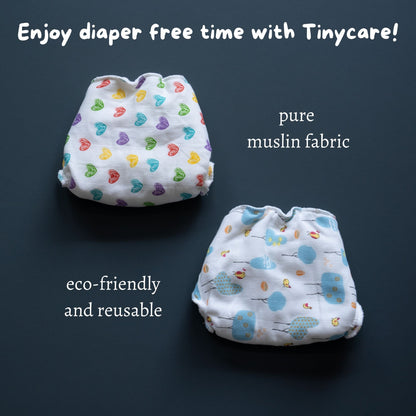 Tinycare Premium High Absorbent swift dry Muslin Nappy (Pack of 3)