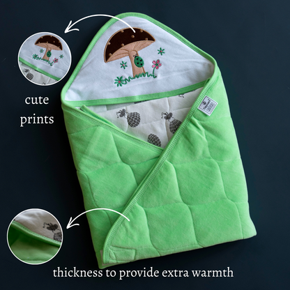 Tinycare Quilted Velour Comfort Baby Wrapper