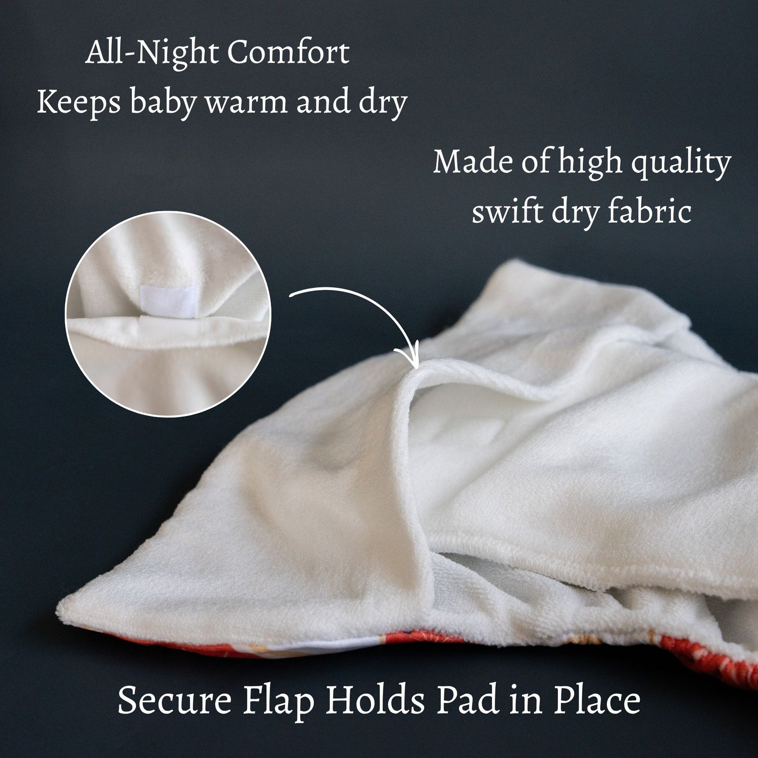 Tinycare Premium Peachy Pink All-Night Cloth Diaper